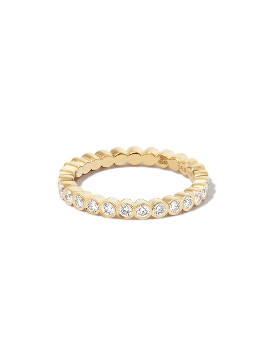 18kt yellow gold Mon Cher Croissant diamond eternity ring