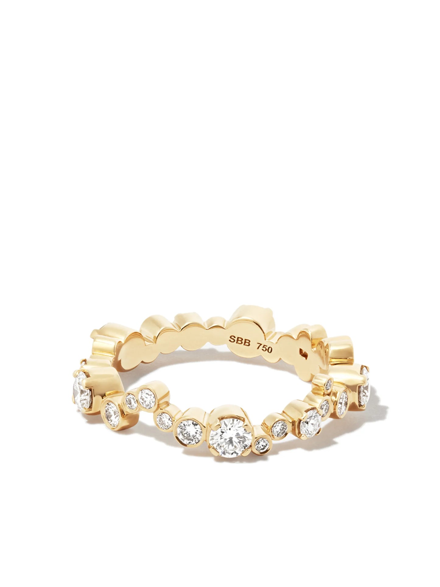 18kt yellow gold Ensemble Splash diamond ring