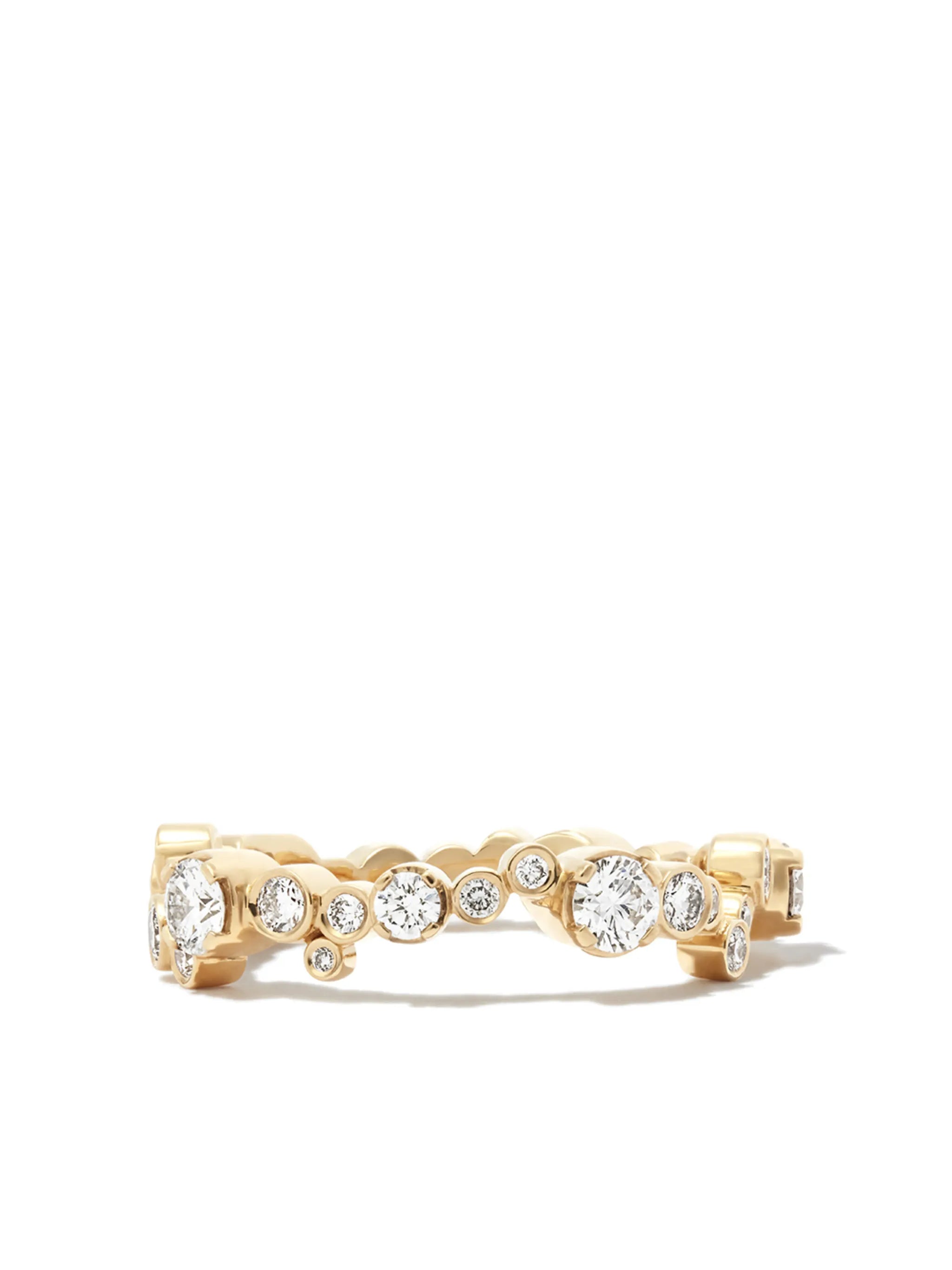 18kt yellow gold Ensemble Splash diamond ring