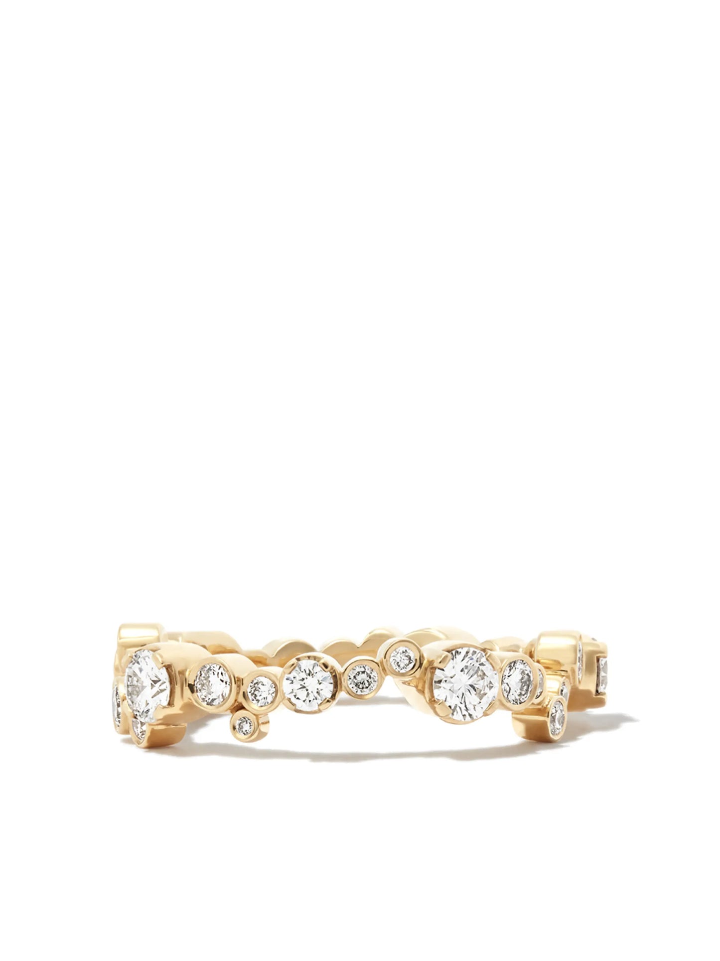 18kt yellow gold Ensemble Splash diamond ring