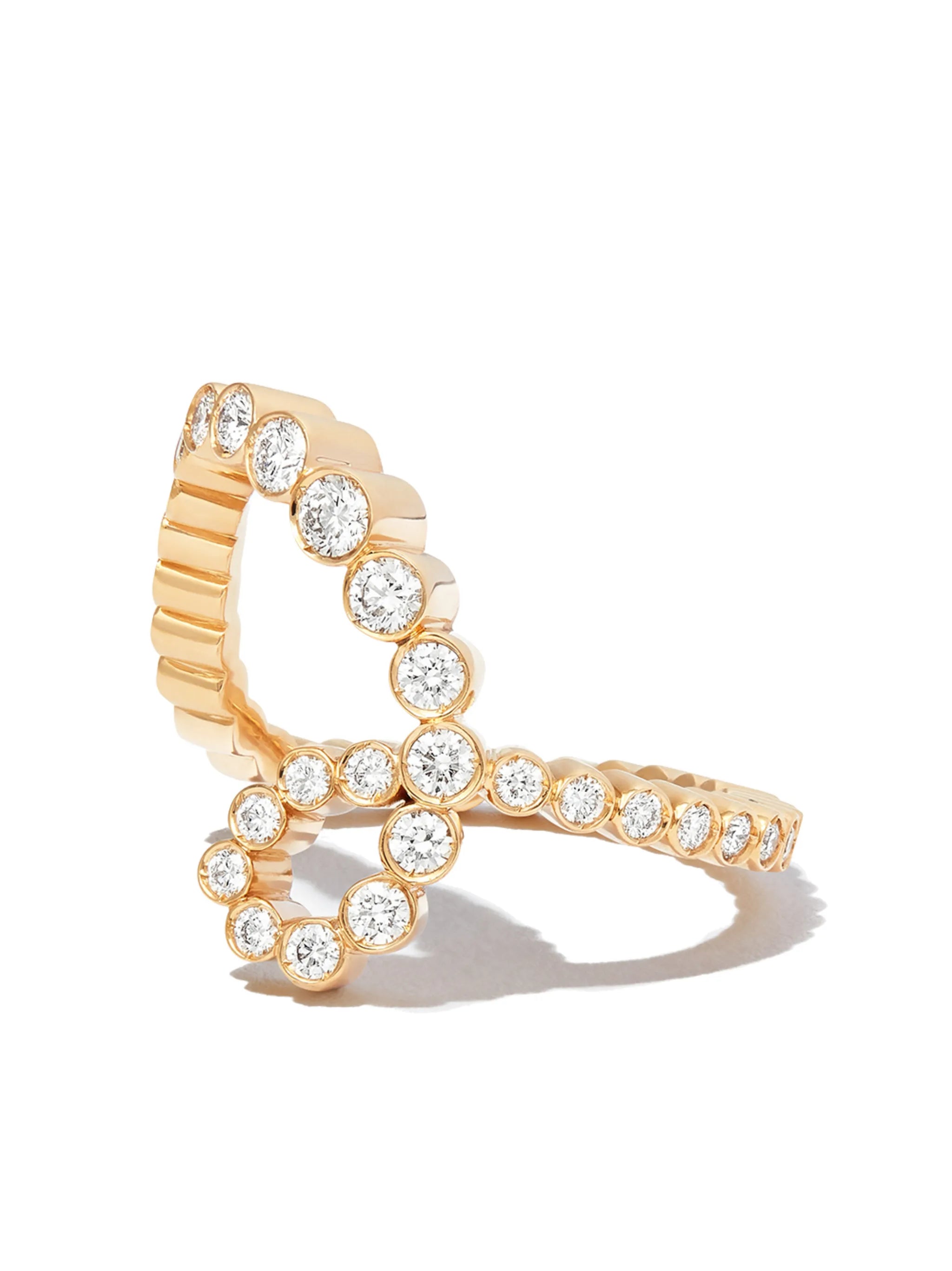 18kt yellow gold Ensemble twist diamond ring