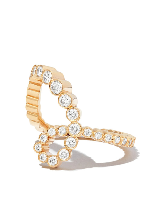 18kt yellow gold Ensemble twist diamond ring