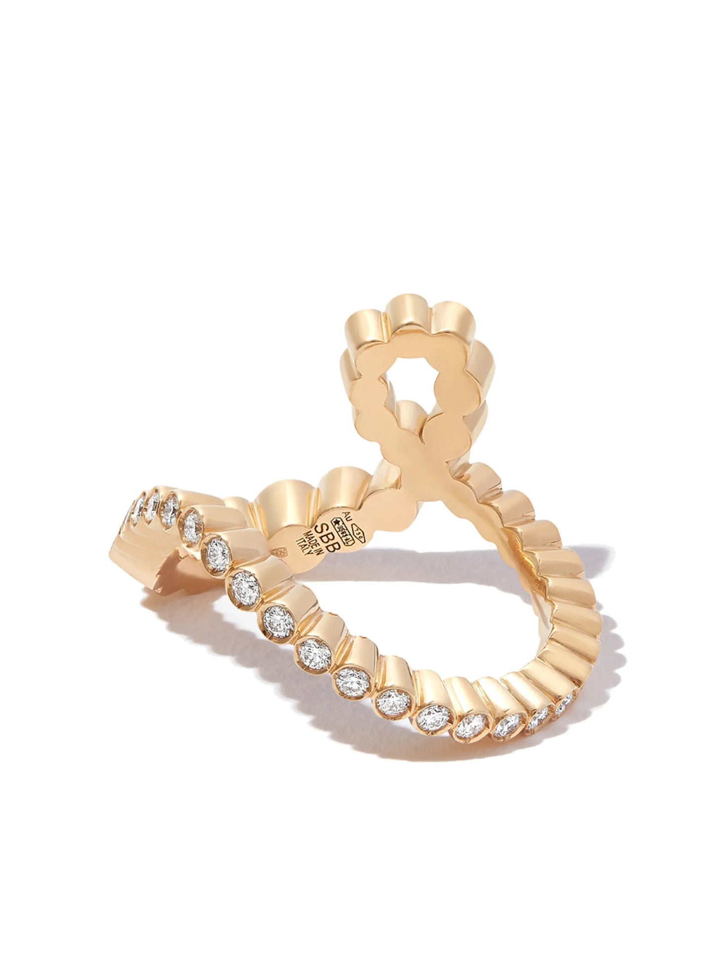 18kt yellow gold Ensemble twist diamond ring
