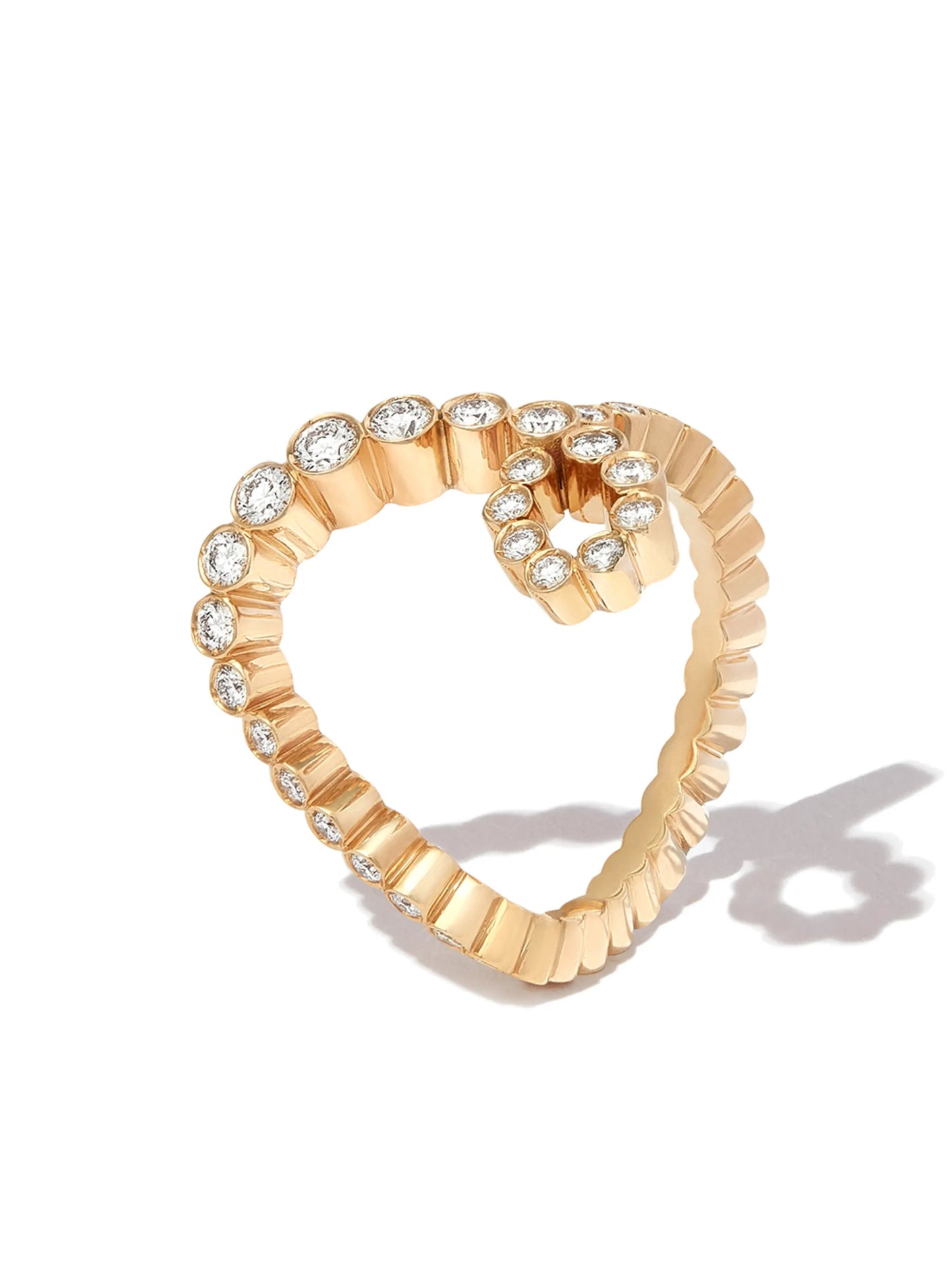 18kt yellow gold Ensemble twist diamond ring
