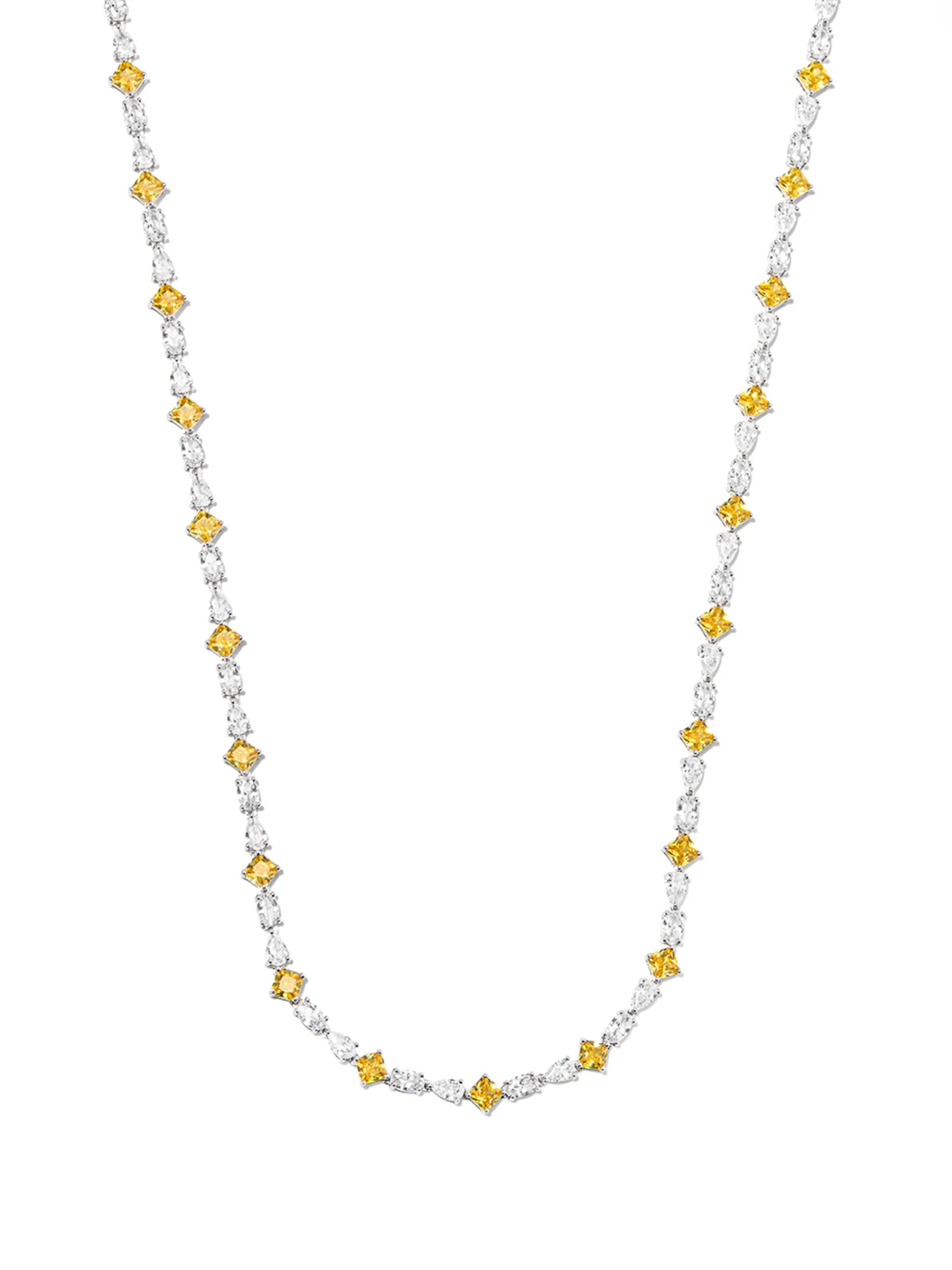 crystal-embellished tennis necklace