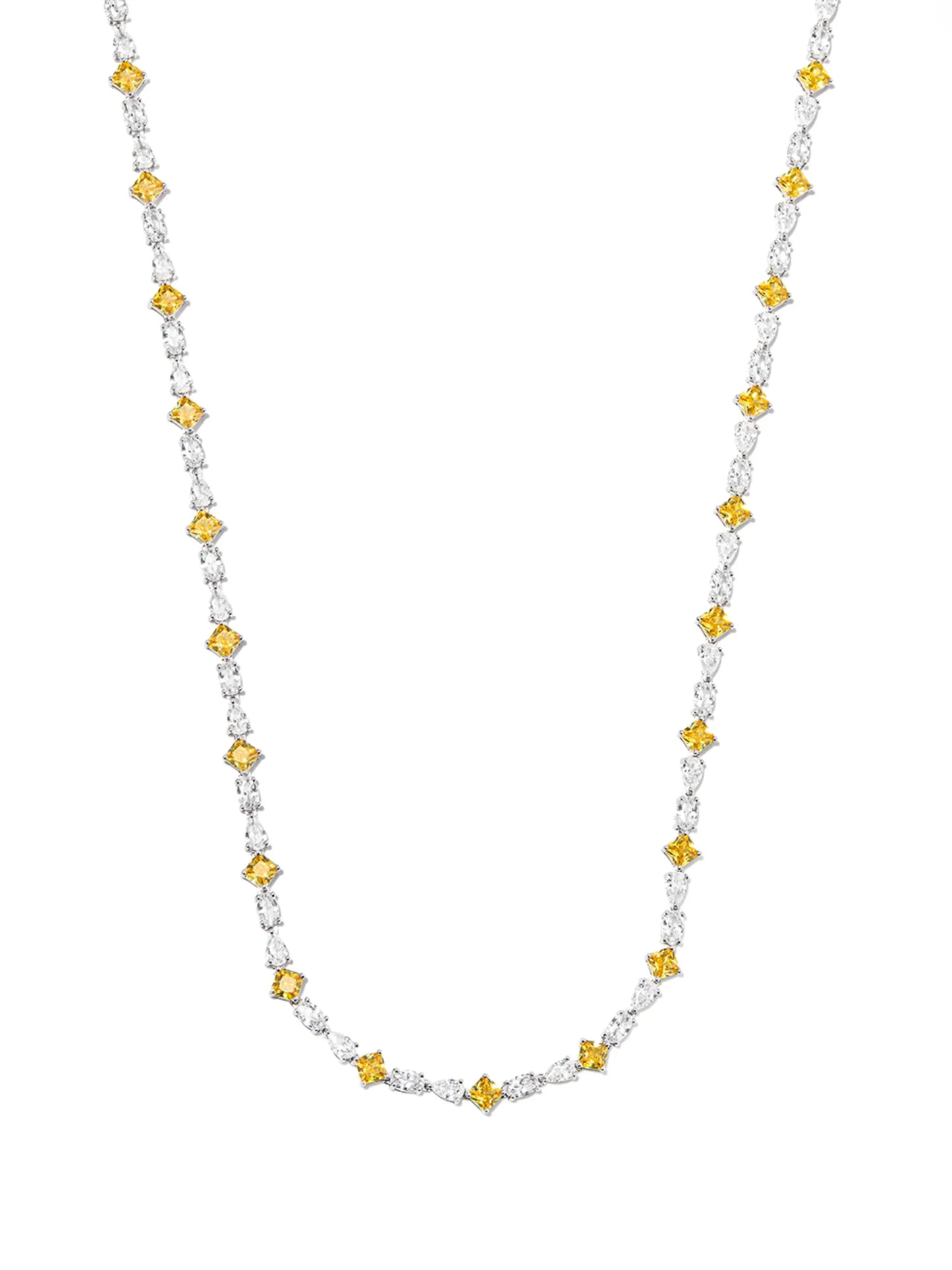 crystal-embellished tennis necklace