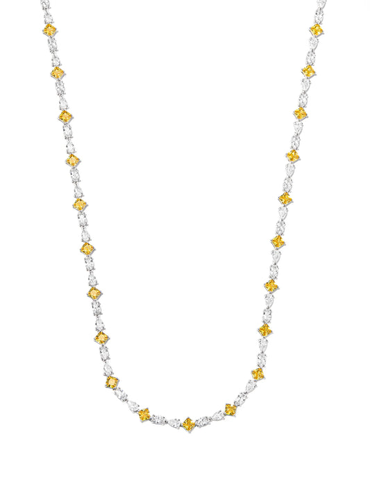 crystal-embellished tennis necklace