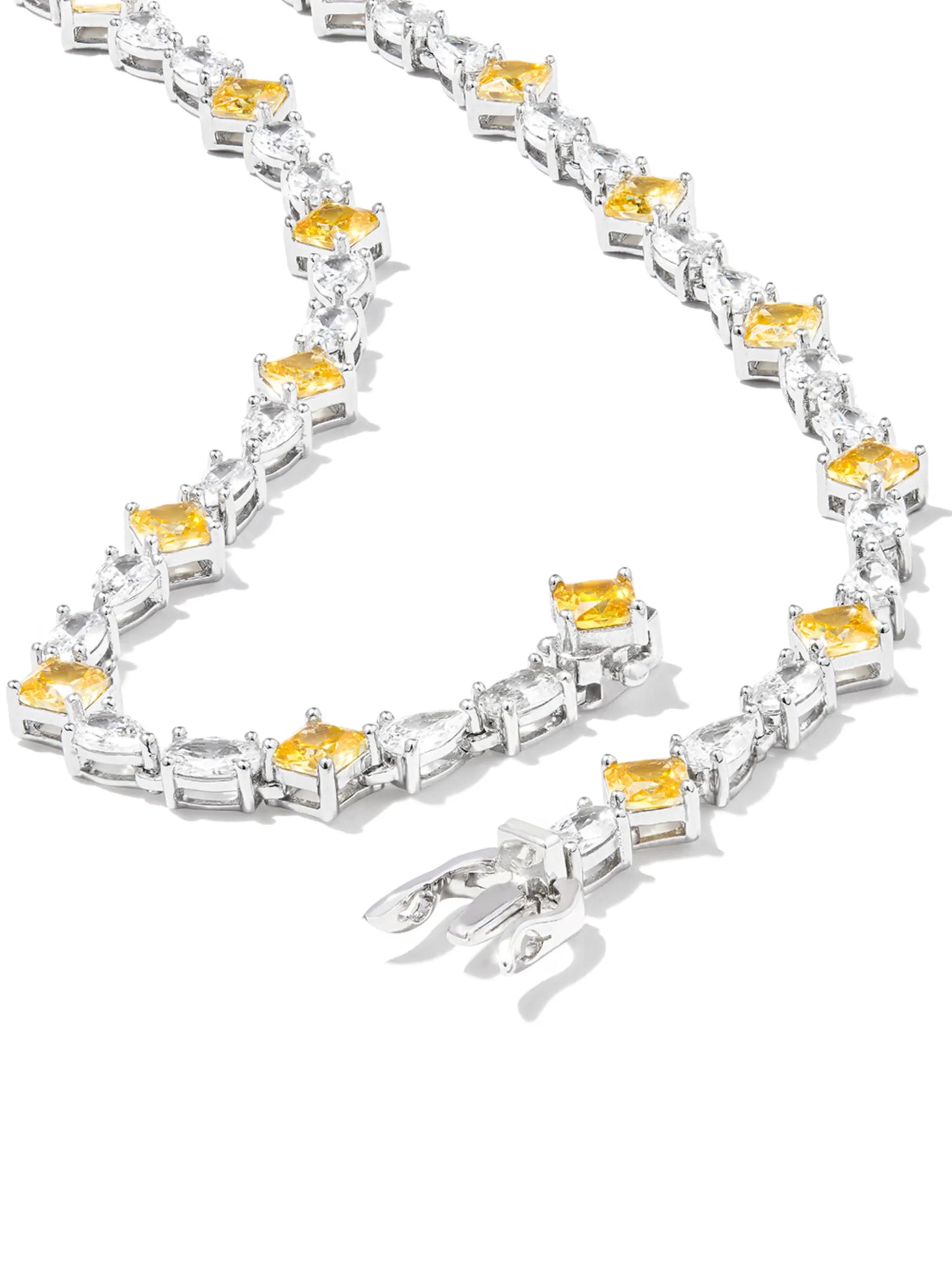 crystal-embellished tennis necklace