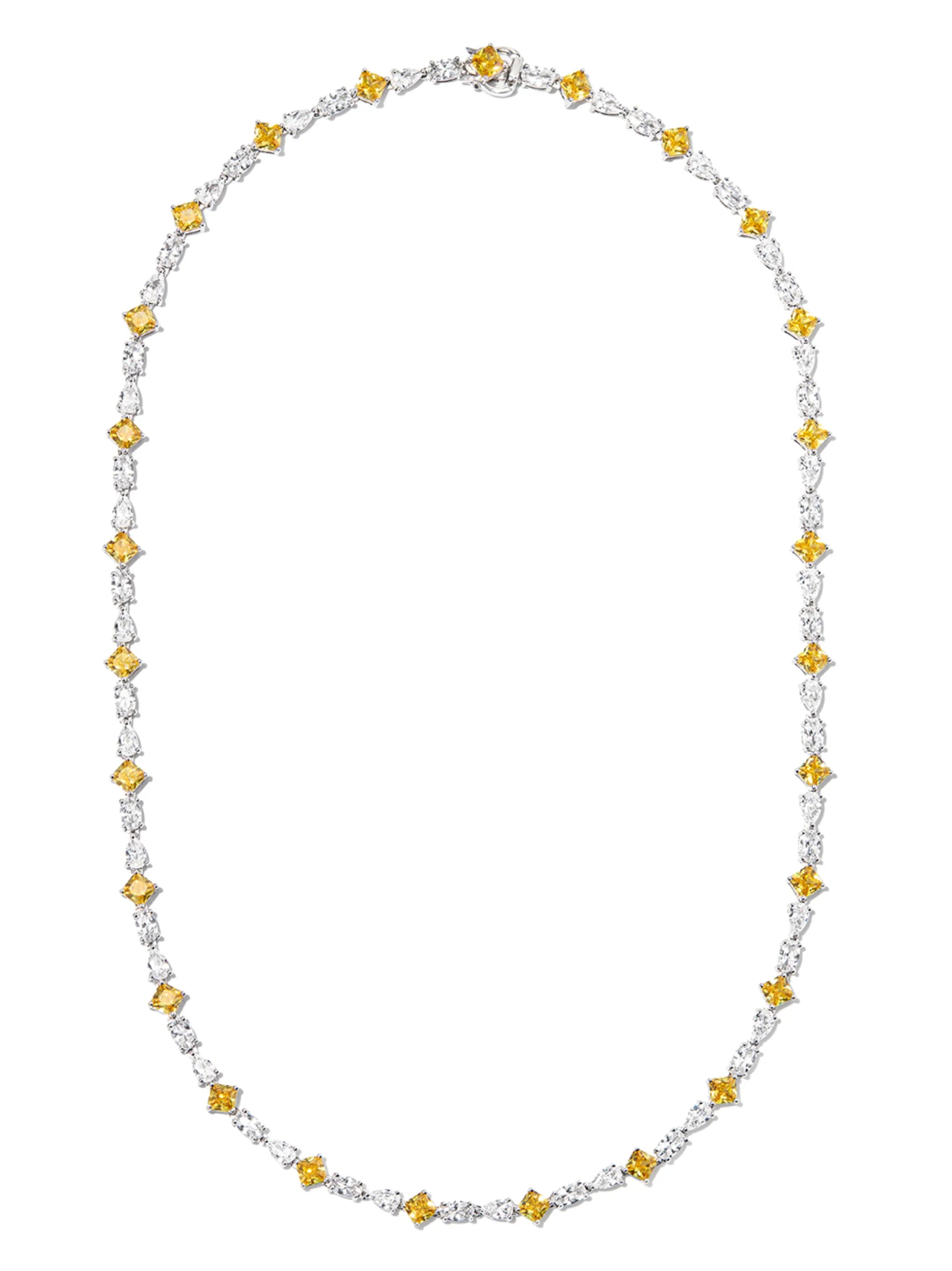 crystal-embellished tennis necklace