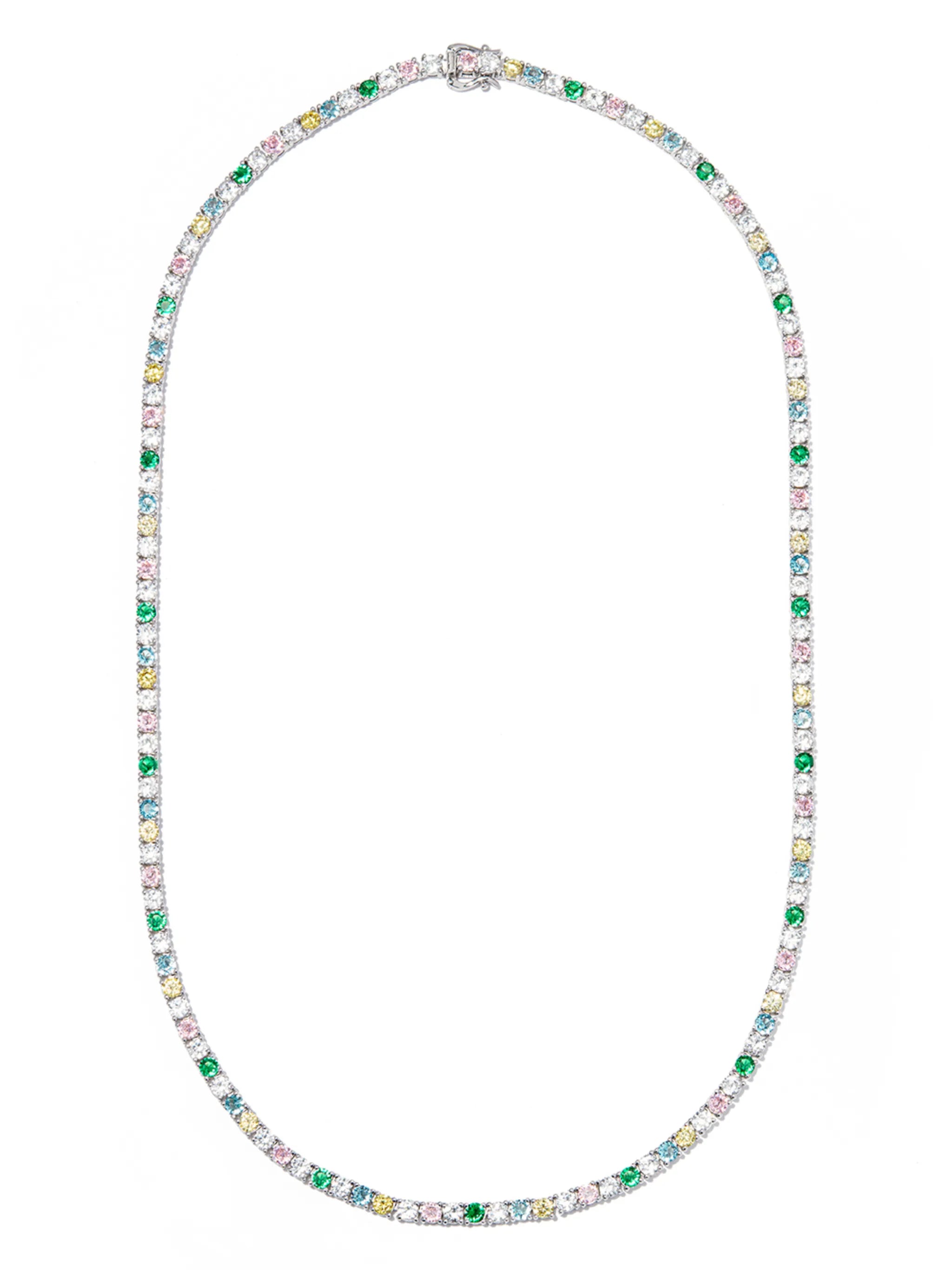crystal-embellished tennis necklace