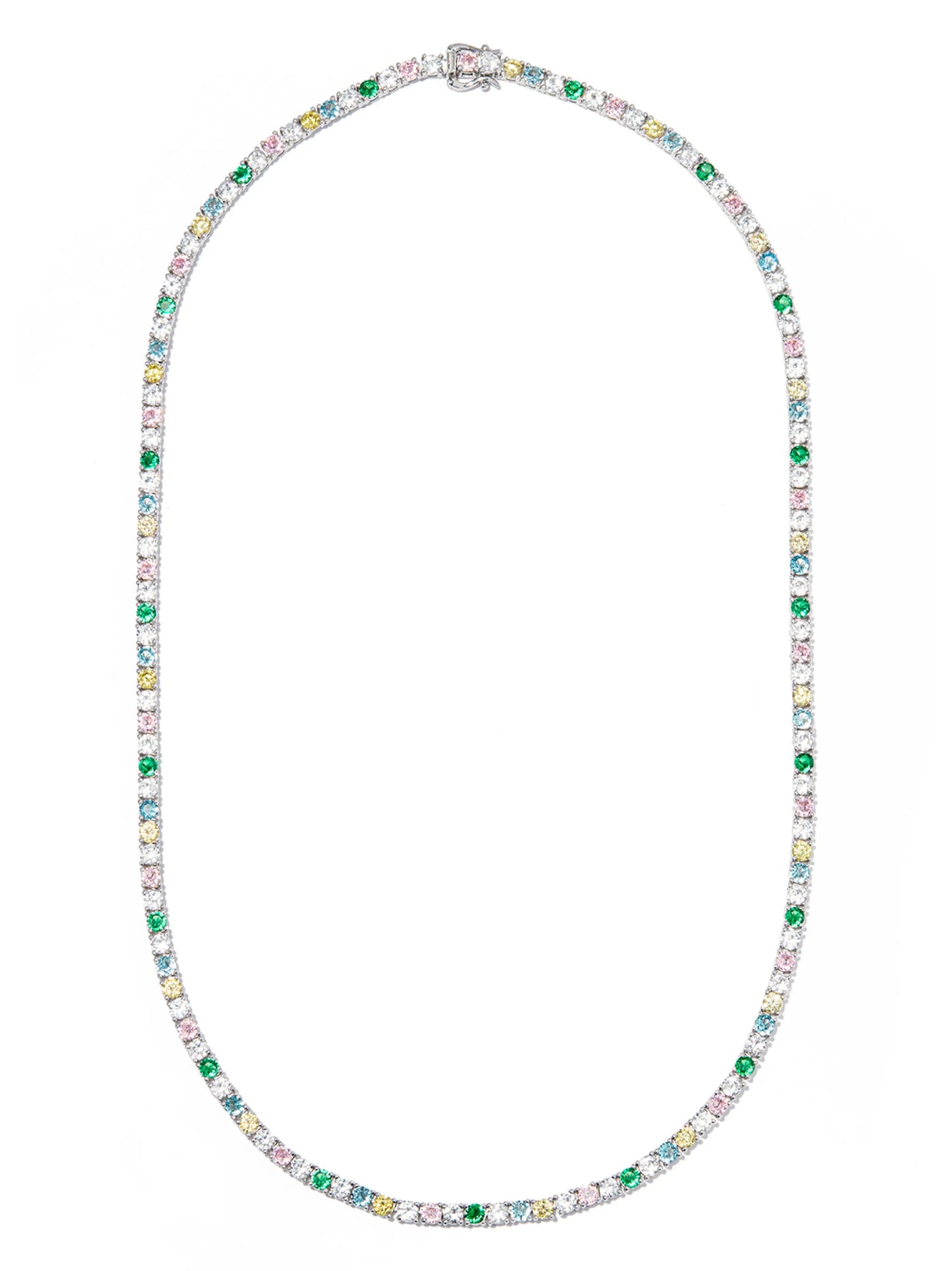 crystal-embellished tennis necklace