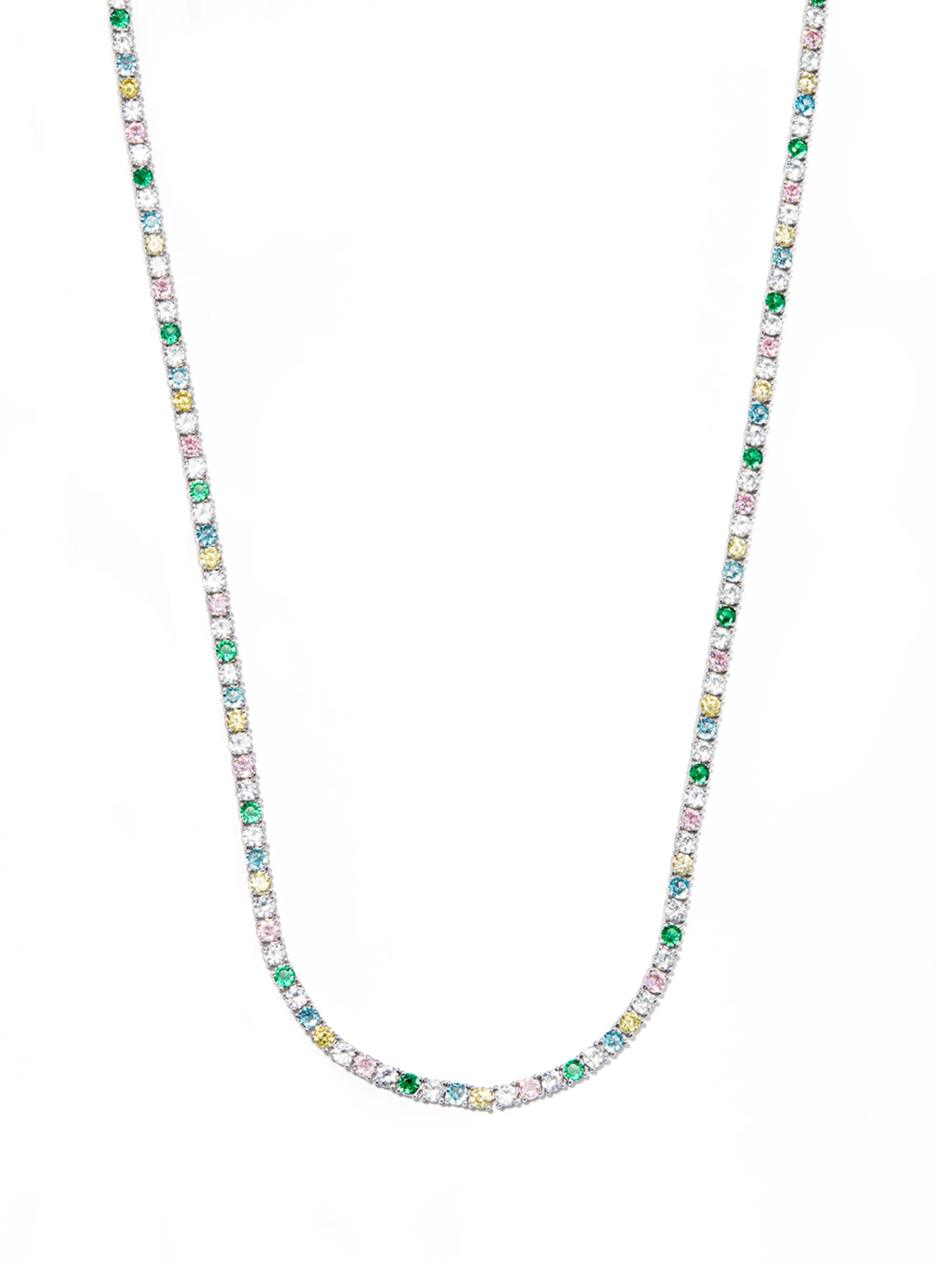 crystal-embellished tennis necklace