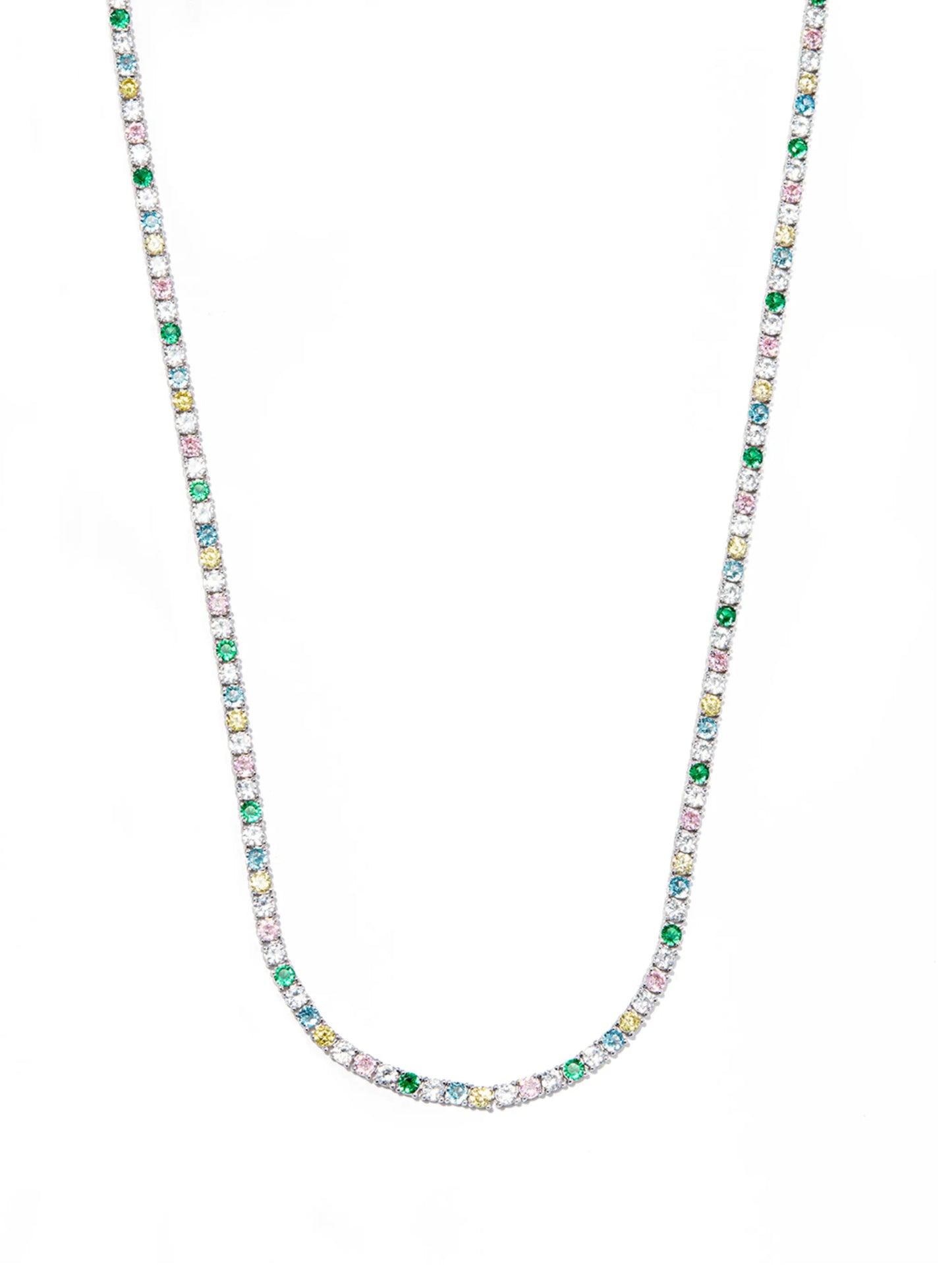 crystal-embellished tennis necklace