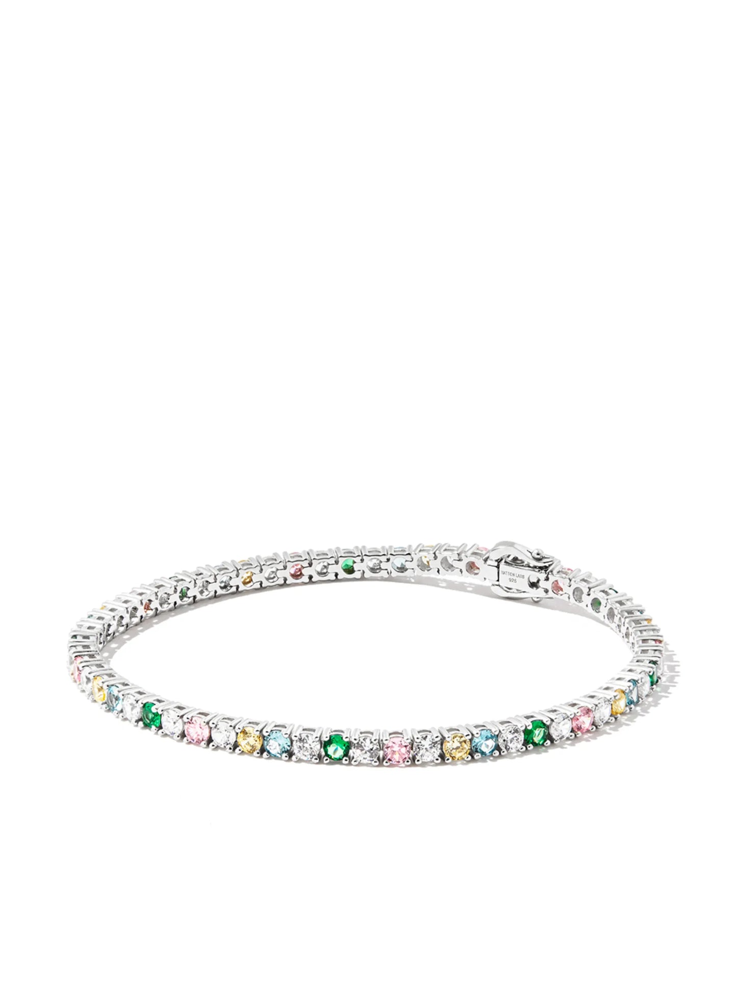 sterling silver crystal-embellished bracelet