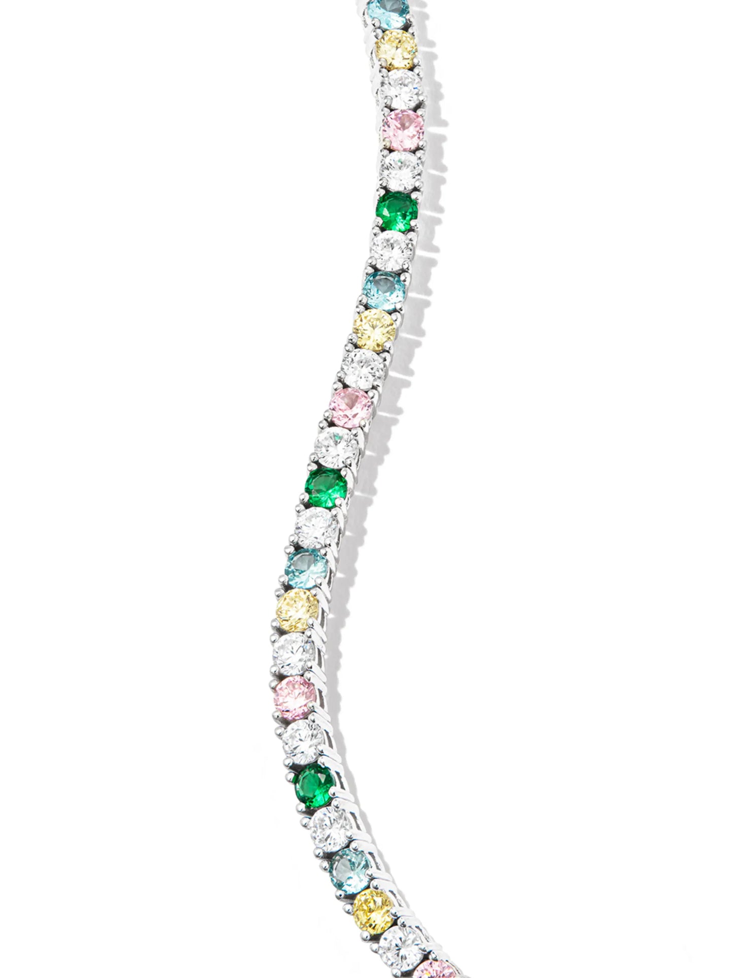 sterling silver crystal-embellished bracelet