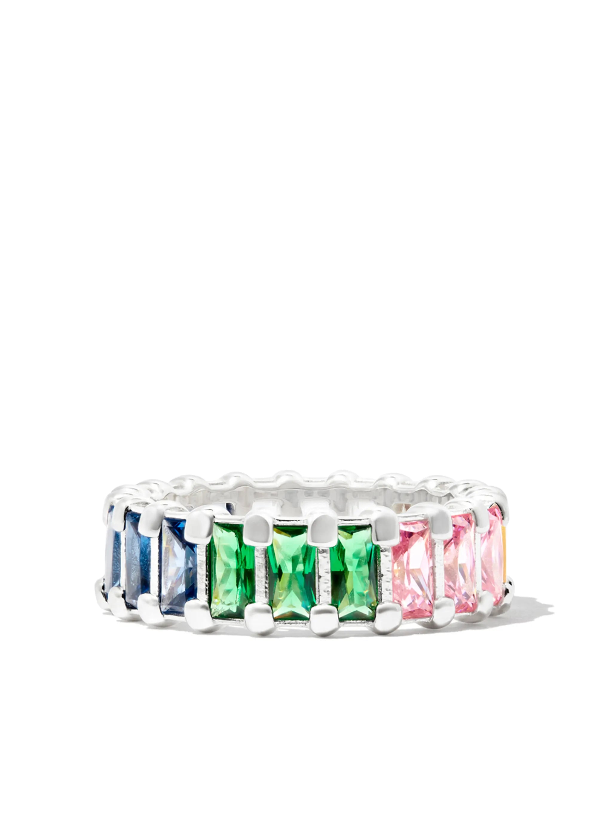 crystal-embellished eternity ring
