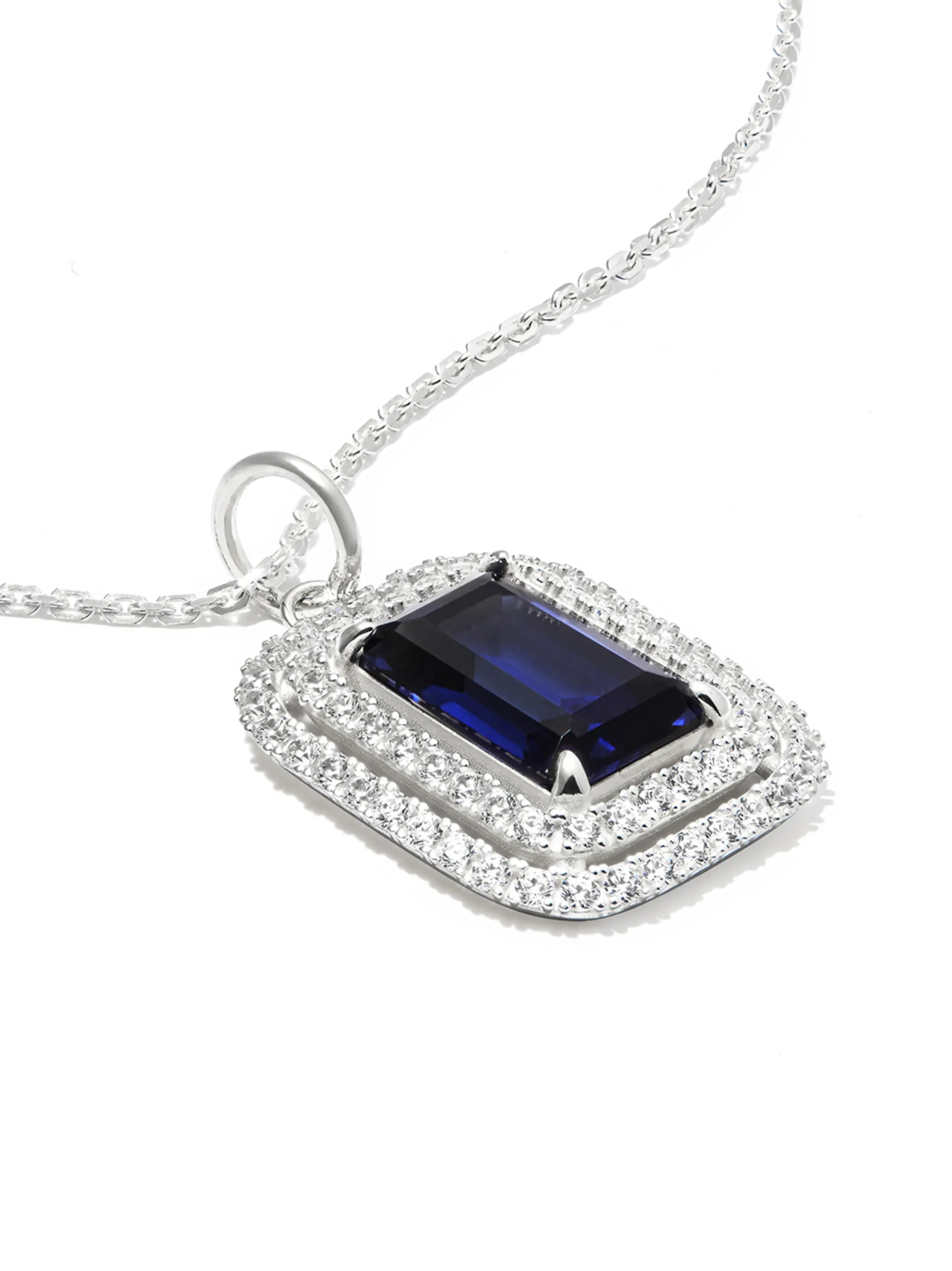 sterling silver topaz and crystal necklace