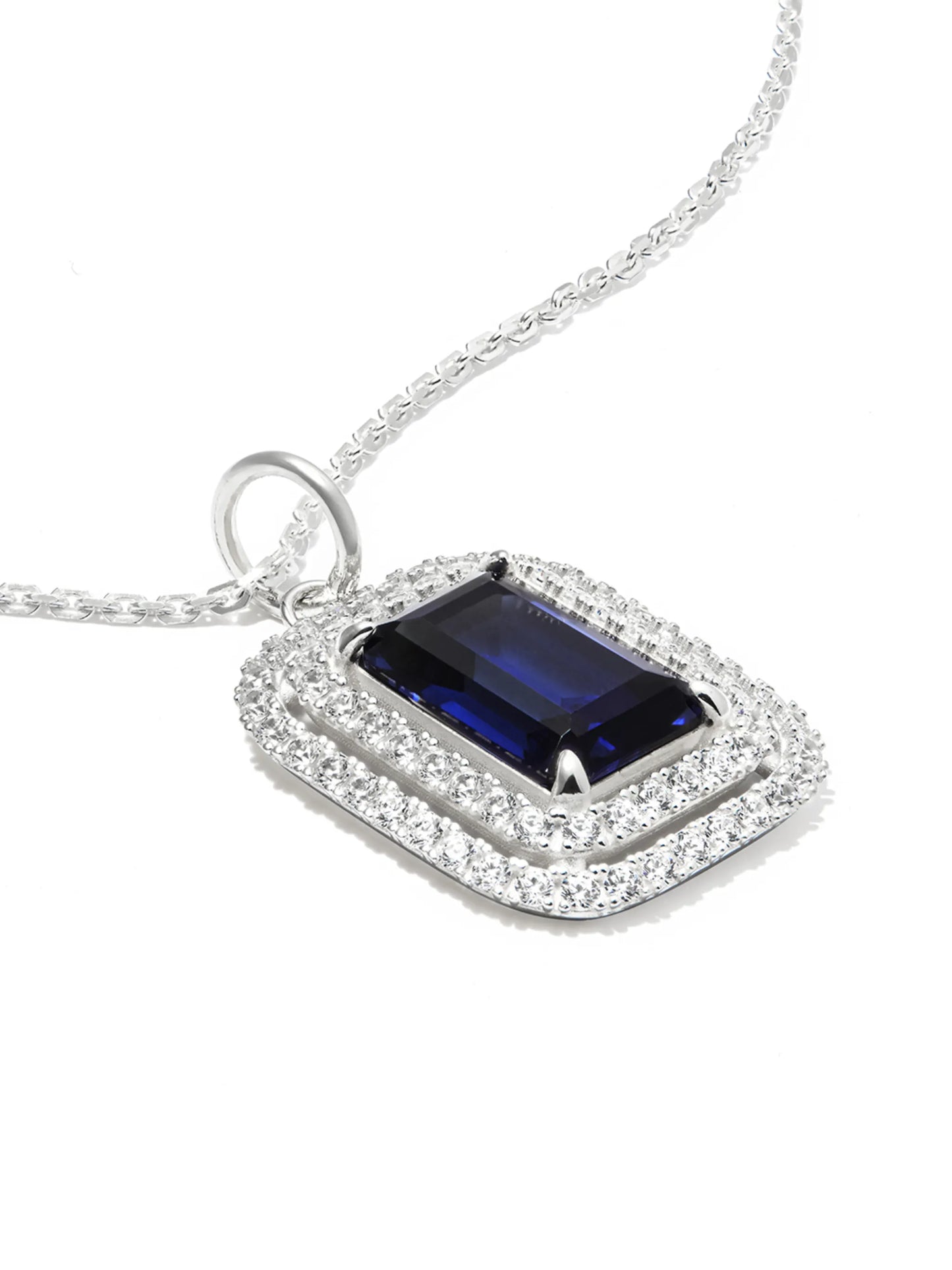 sterling silver topaz and crystal necklace