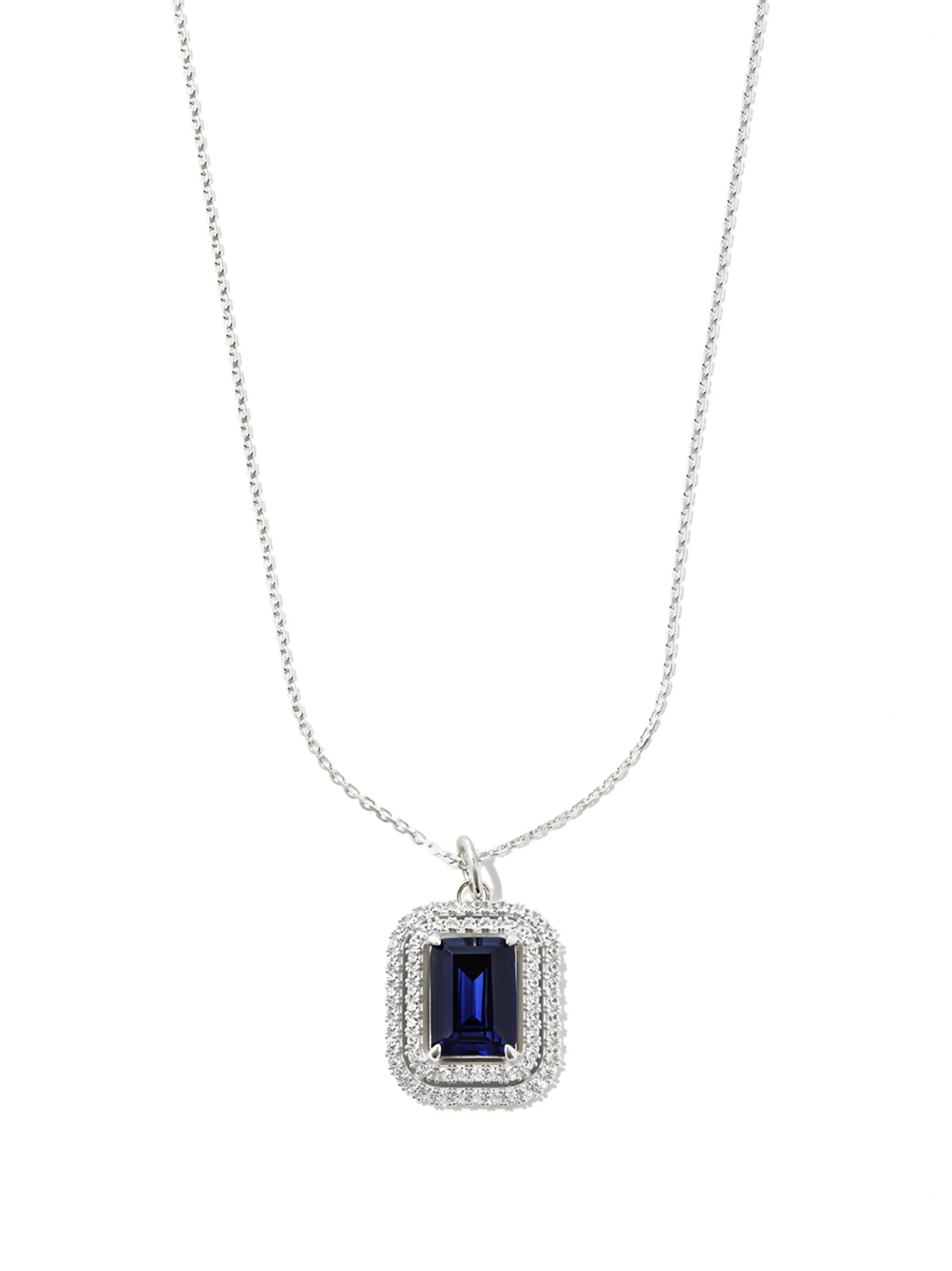 sterling silver topaz and crystal necklace