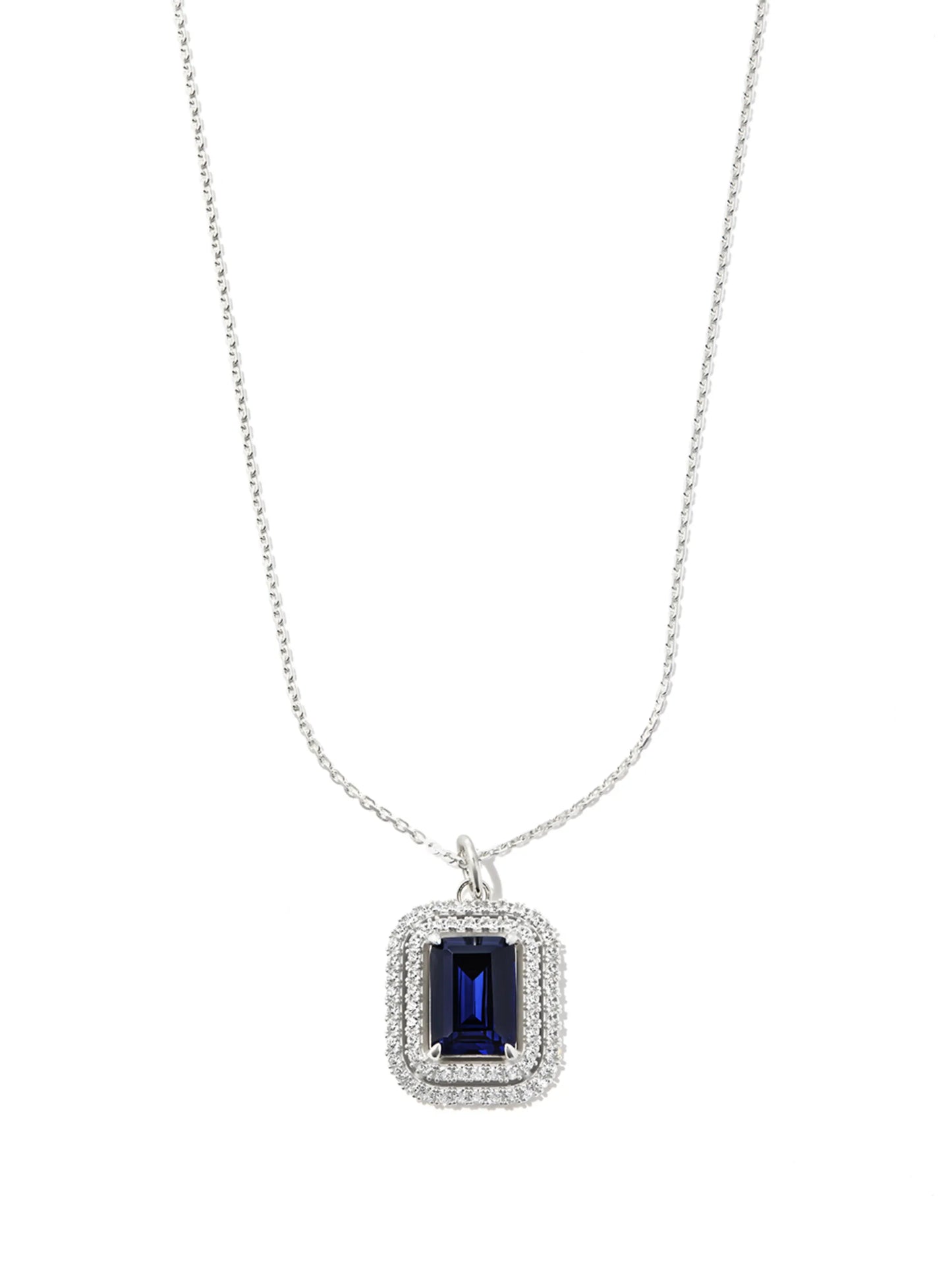 sterling silver topaz and crystal necklace