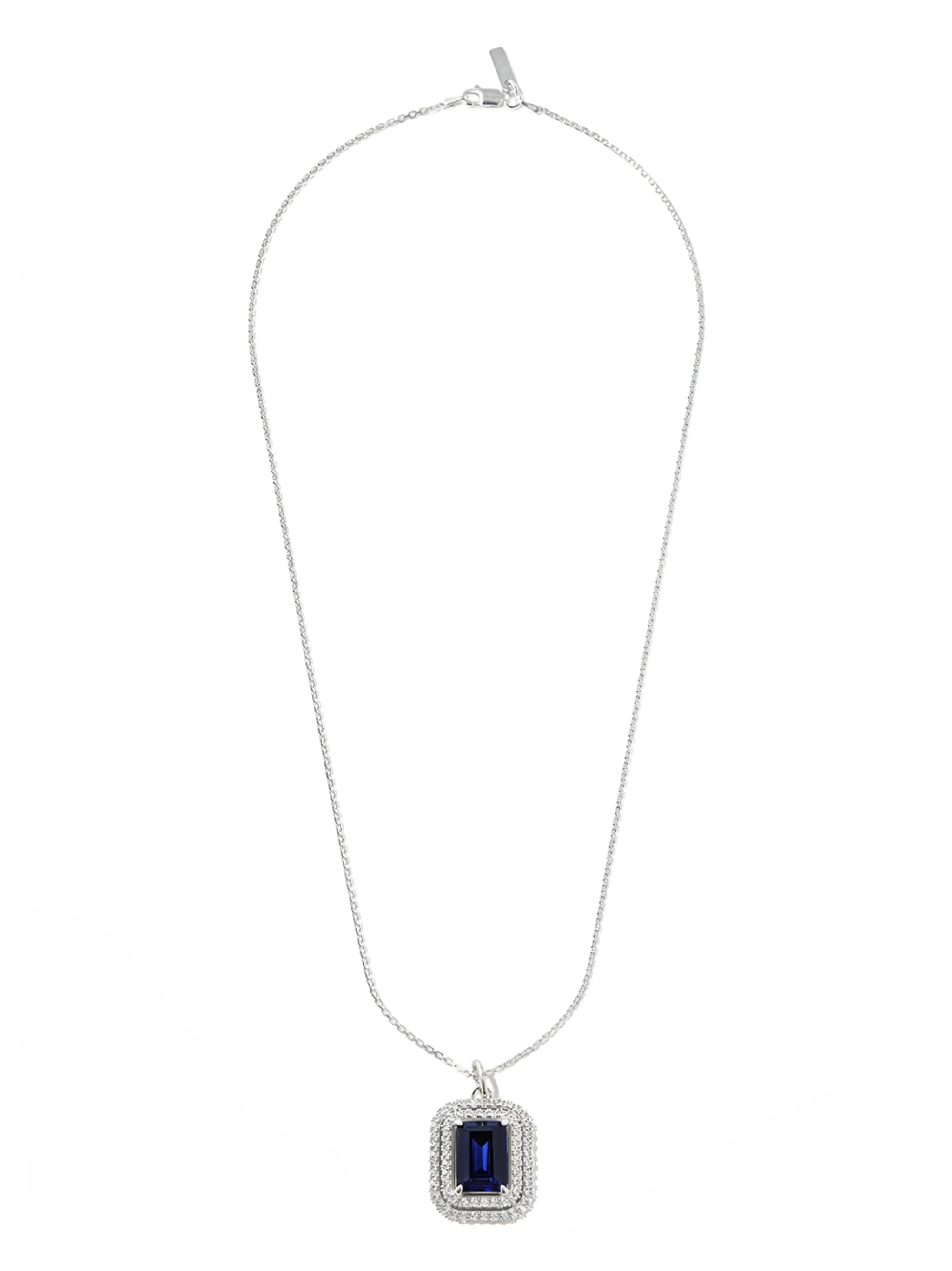 sterling silver topaz and crystal necklace