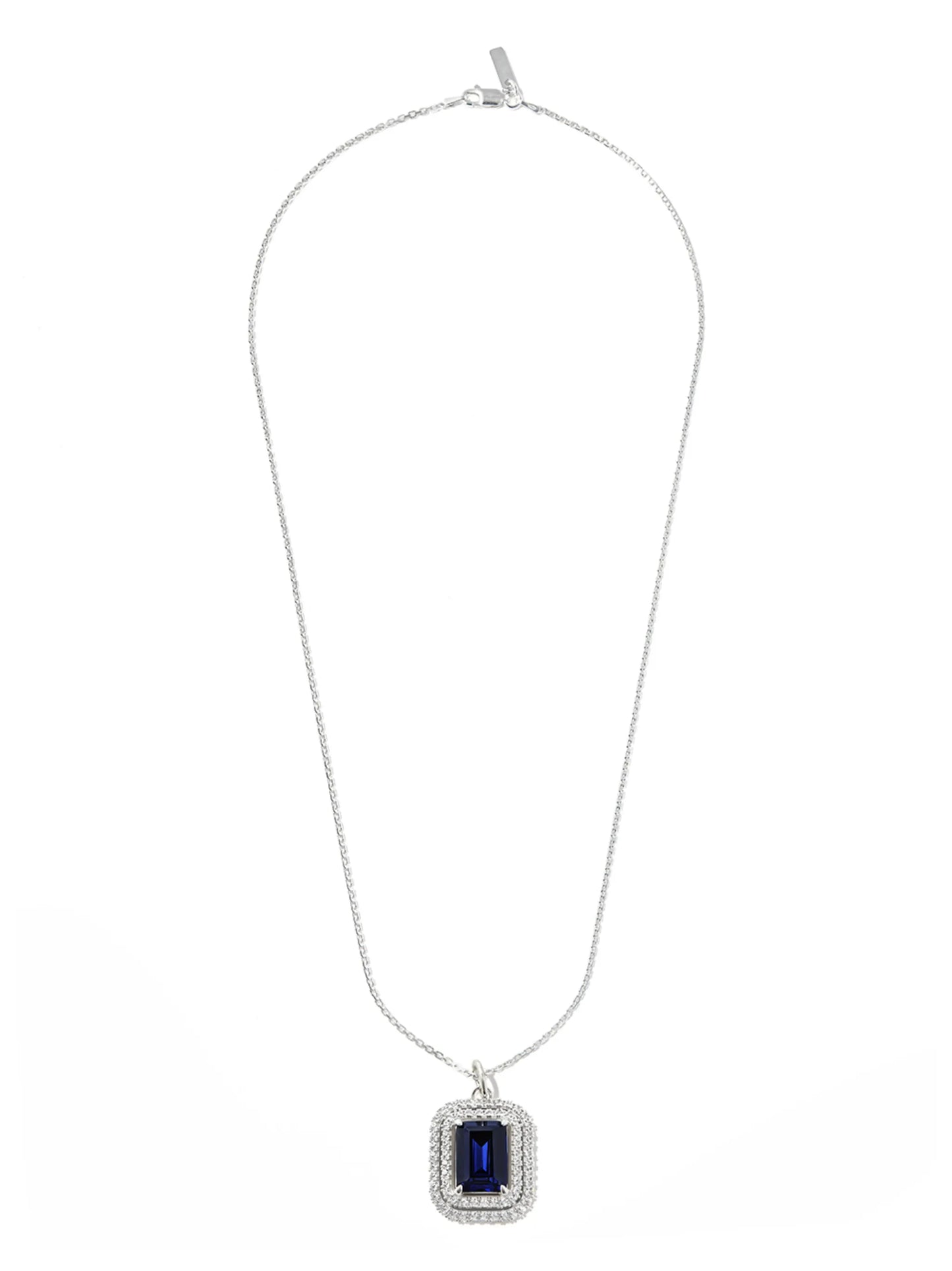 sterling silver topaz and crystal necklace