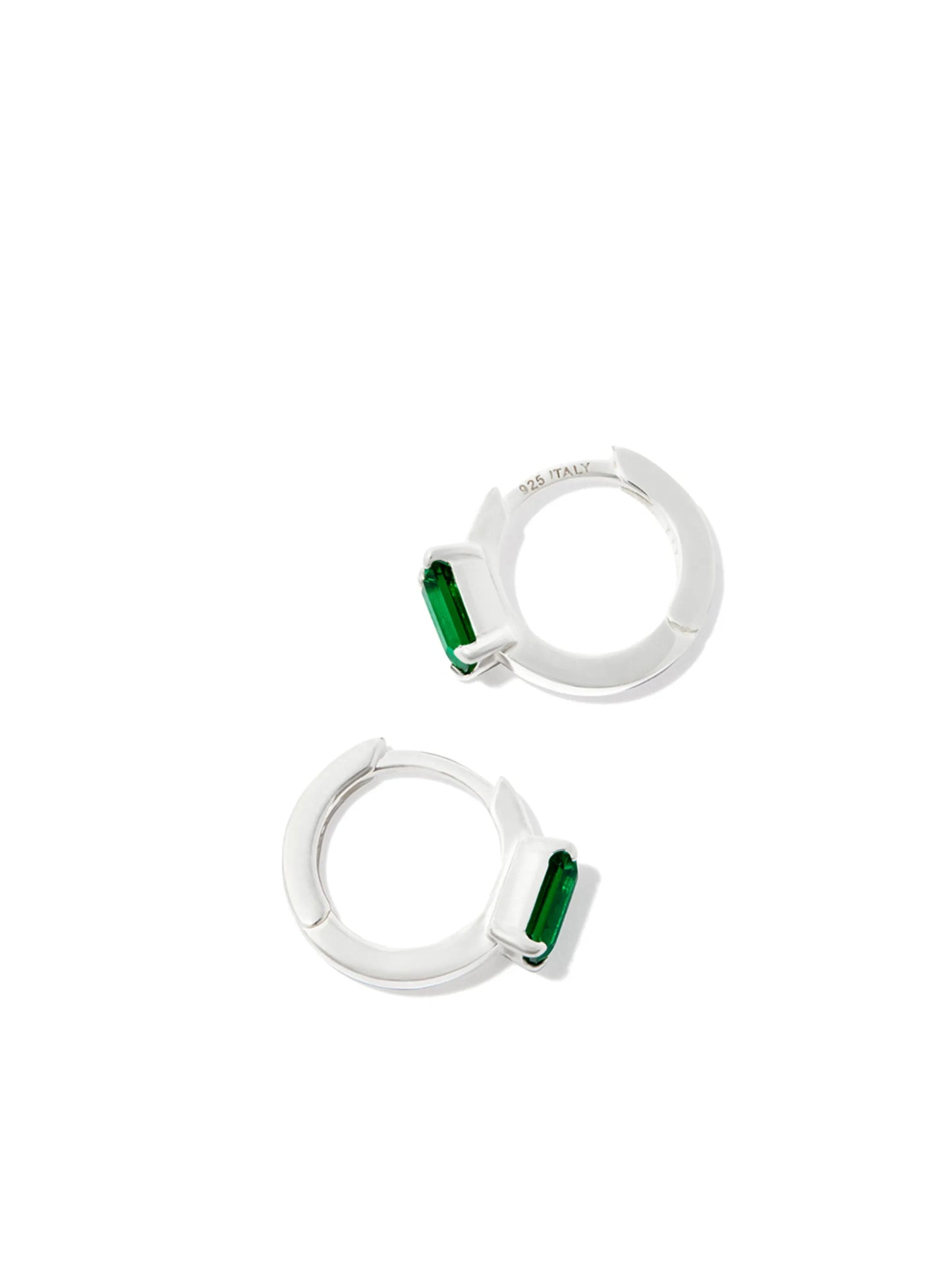 sterling silver crystal hoop earrings