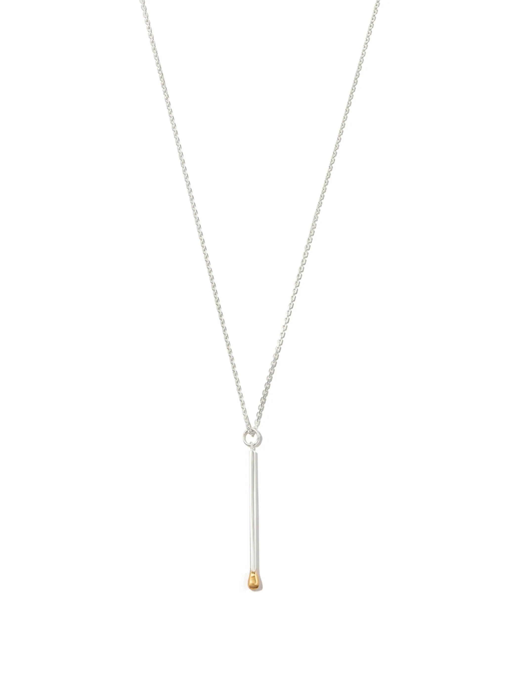 Matchstick pendant necklace