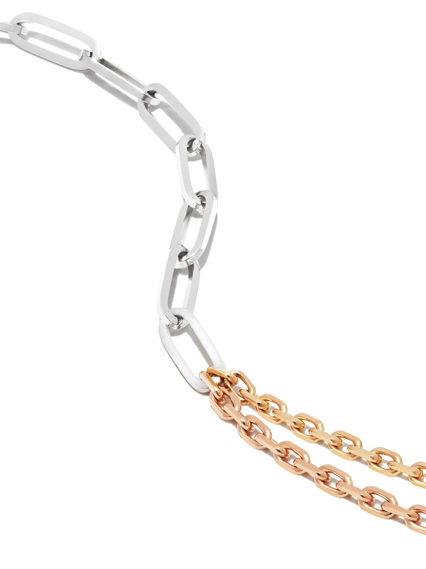 18kt white and yellow gold chain bracelet