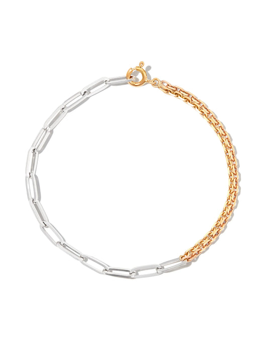 18kt white and yellow gold chain bracelet