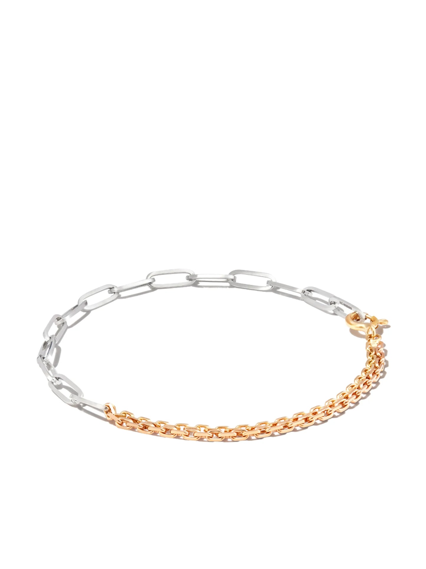 18kt white and yellow gold chain bracelet
