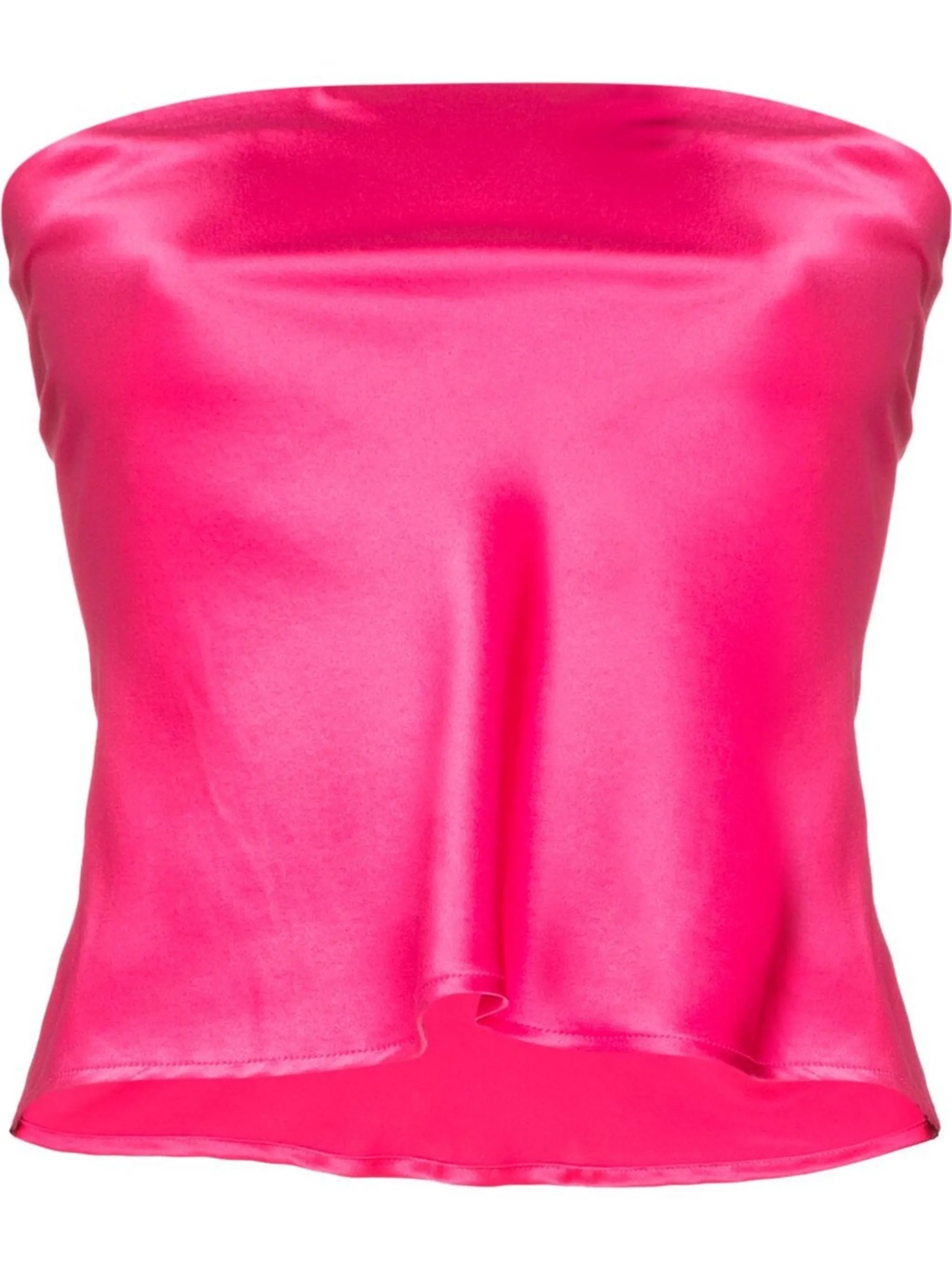 strapless silk top