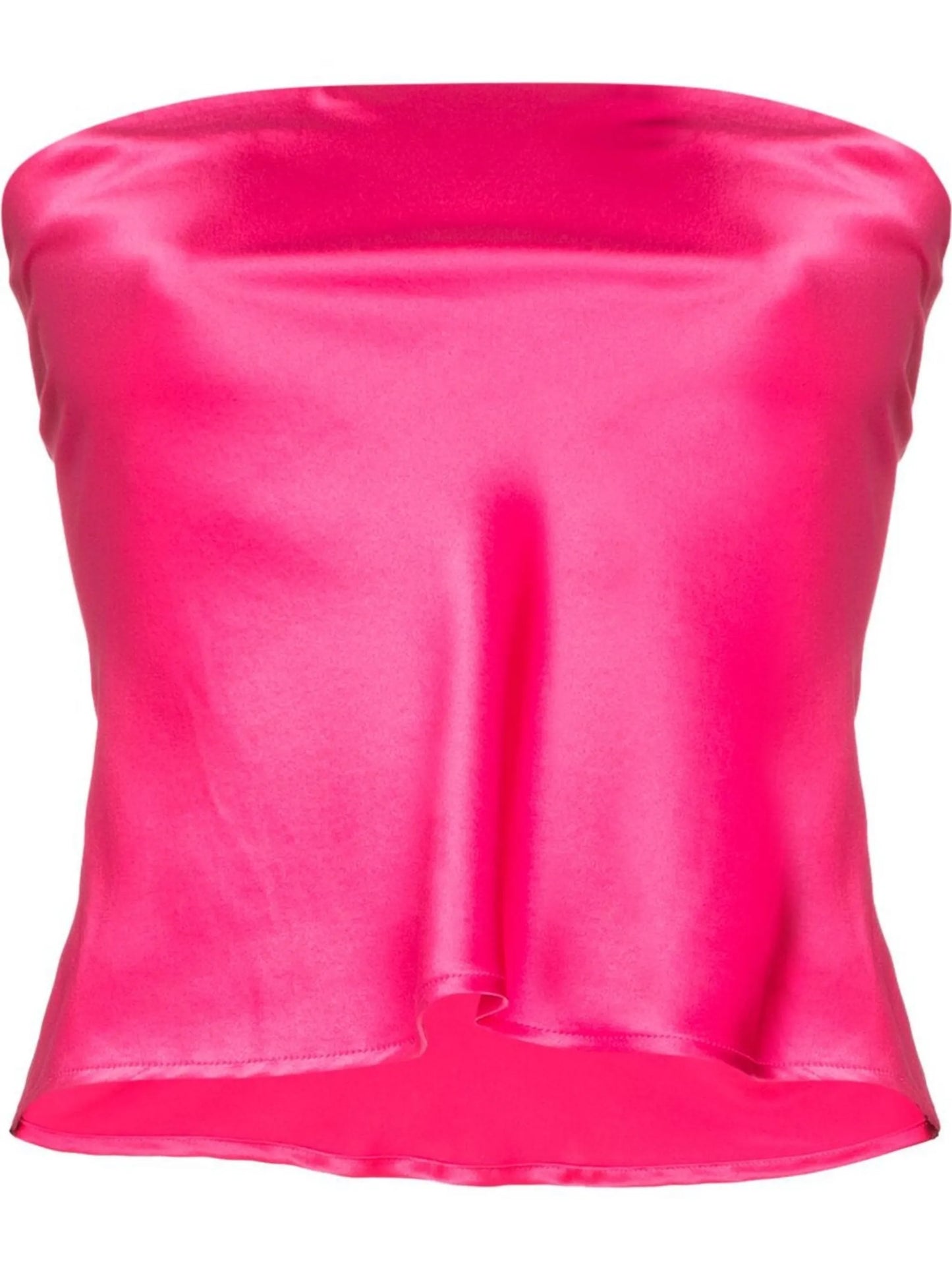 strapless silk top
