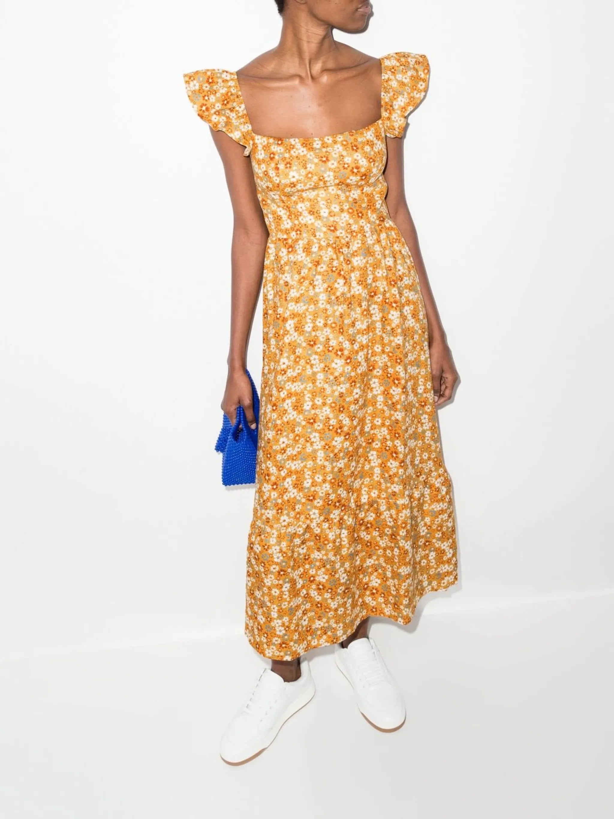 Lucila linen midi dress