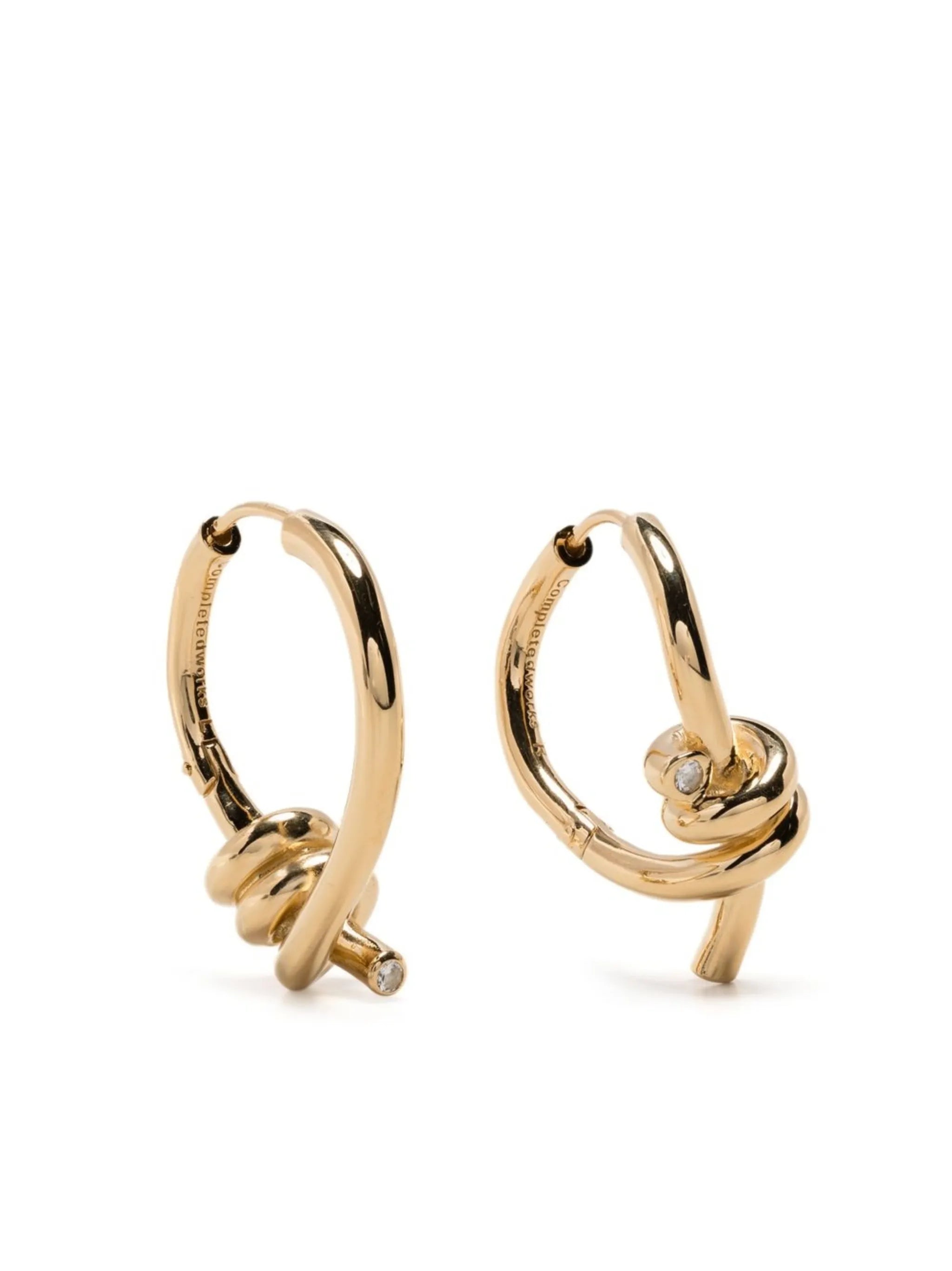 knot-detail hoop earrings