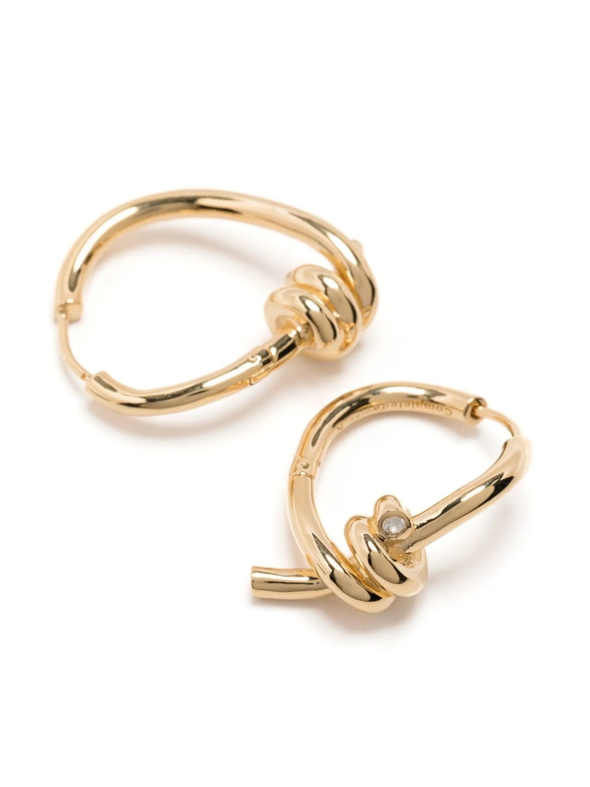 knot-detail hoop earrings