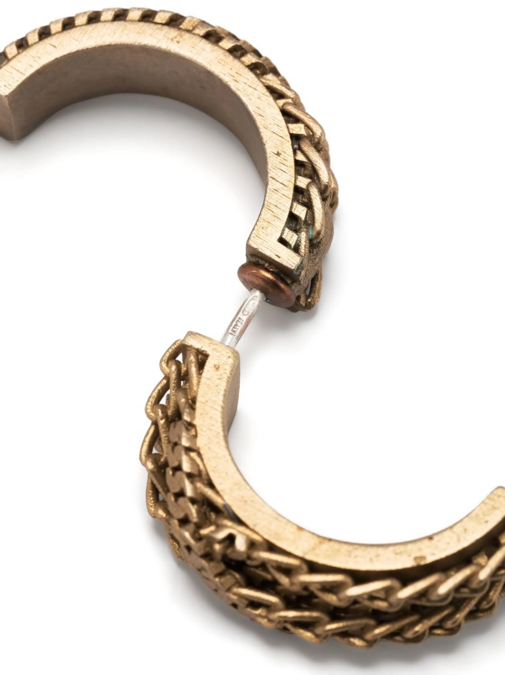 chain-ling hoop earring