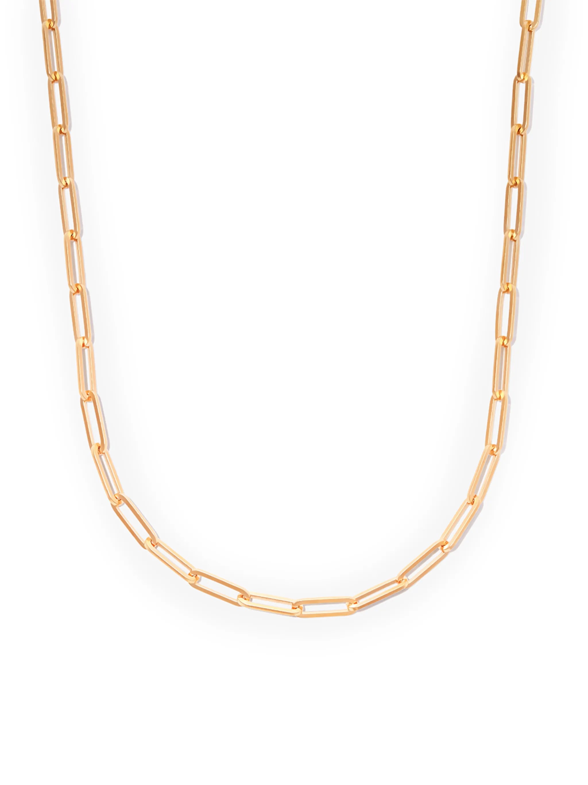 gold vermeil-plated chain-link necklace
