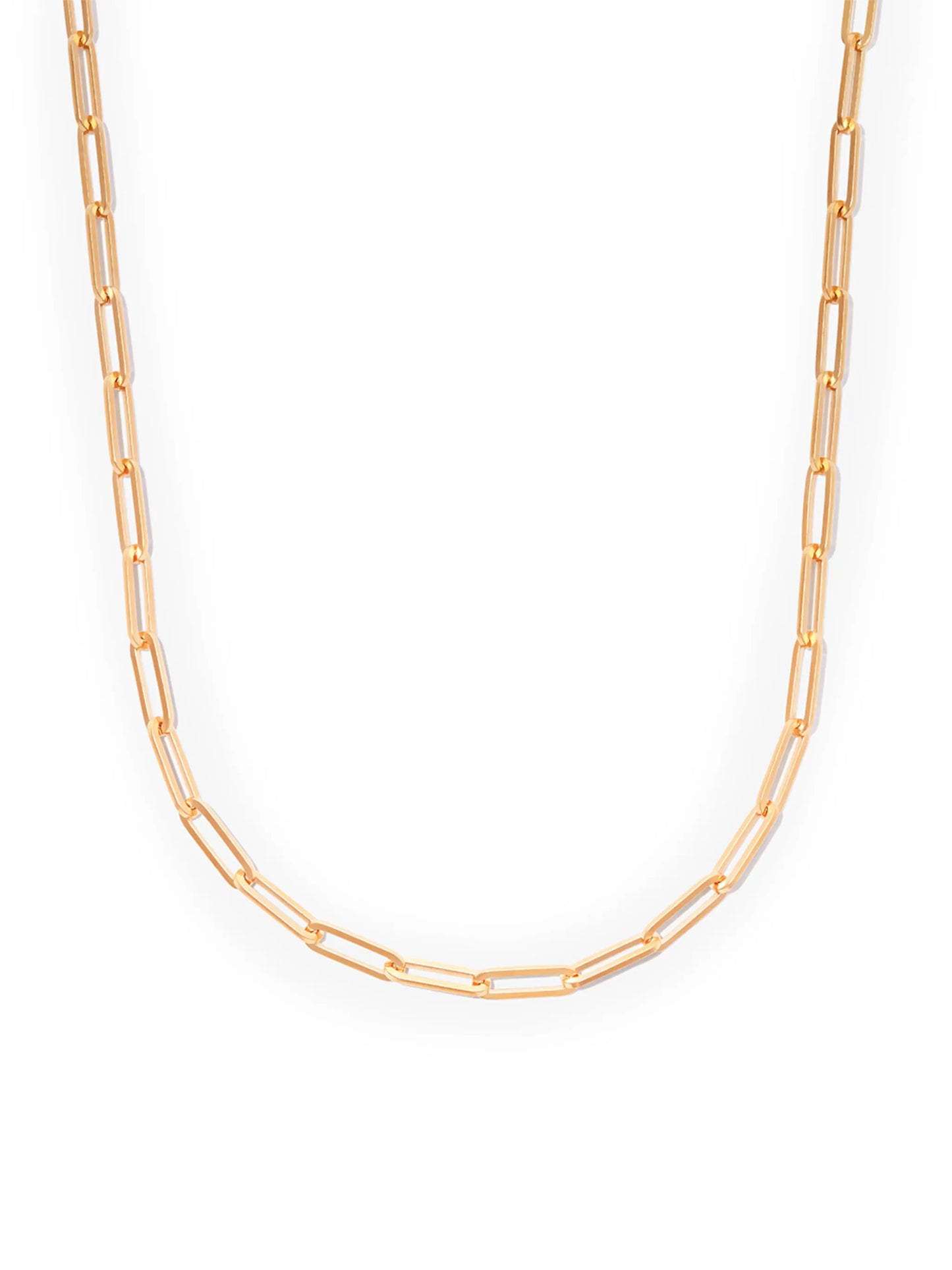 gold vermeil-plated chain-link necklace
