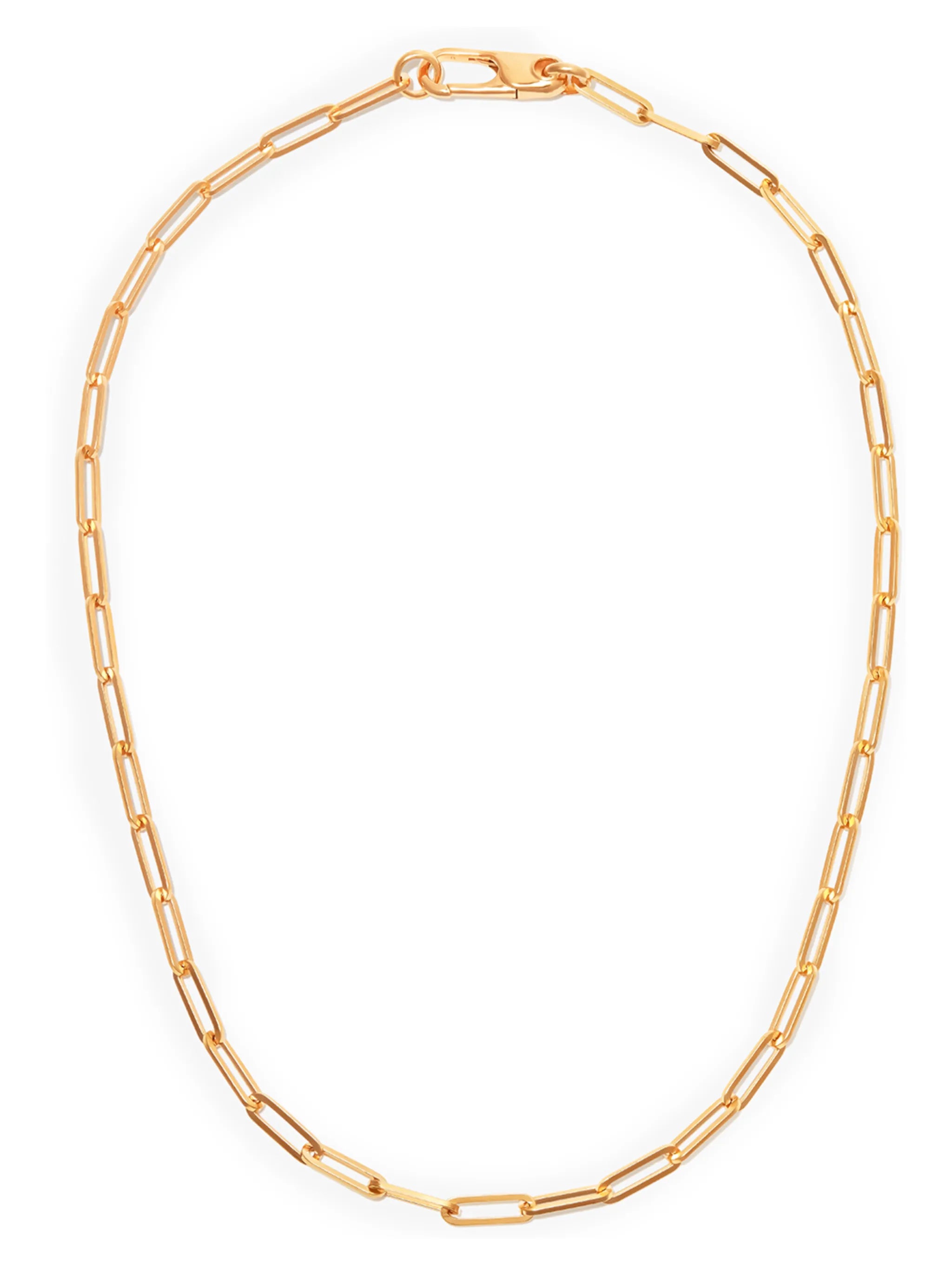 gold vermeil-plated chain-link necklace