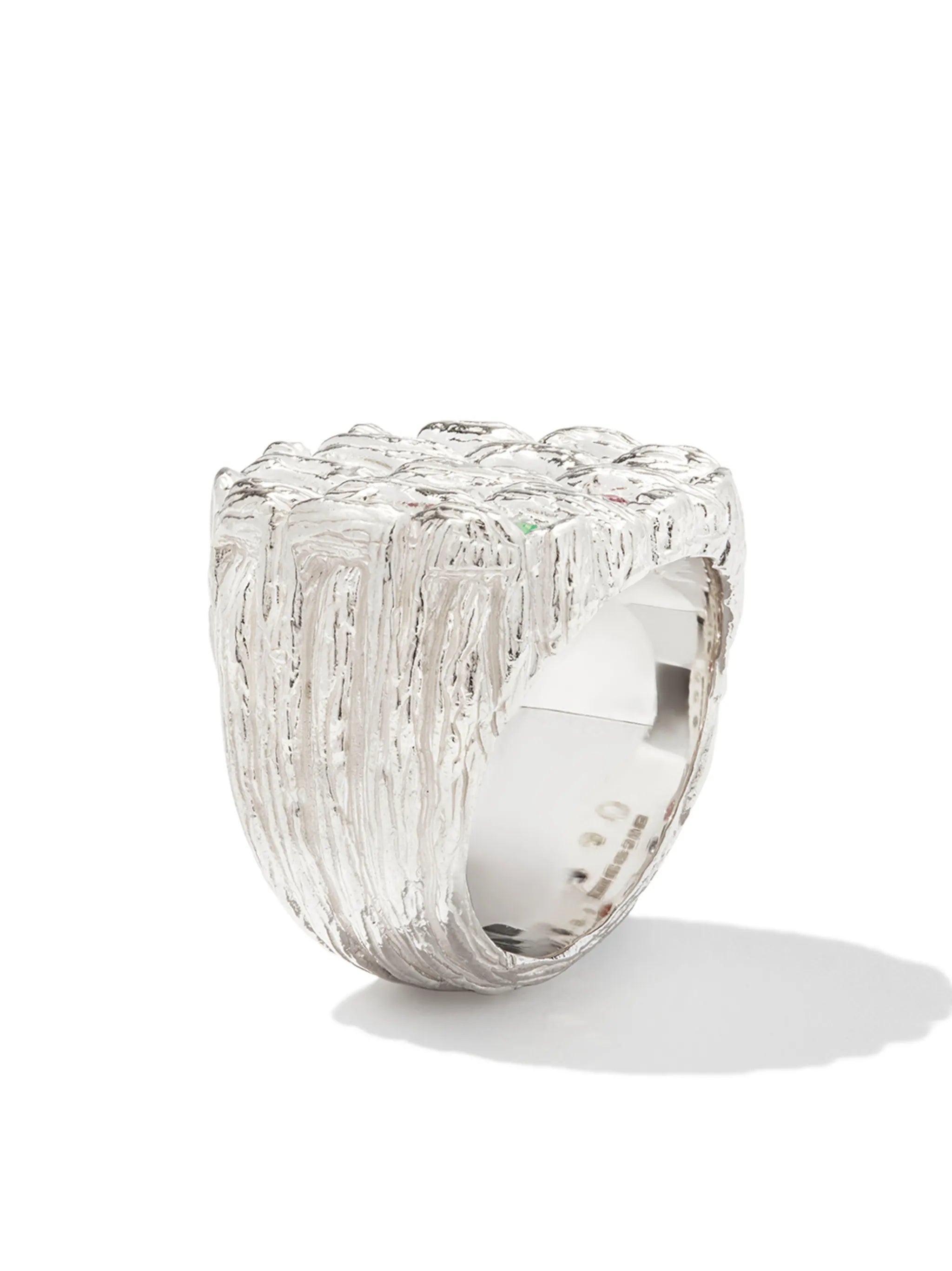 Woven roots sapphire ring