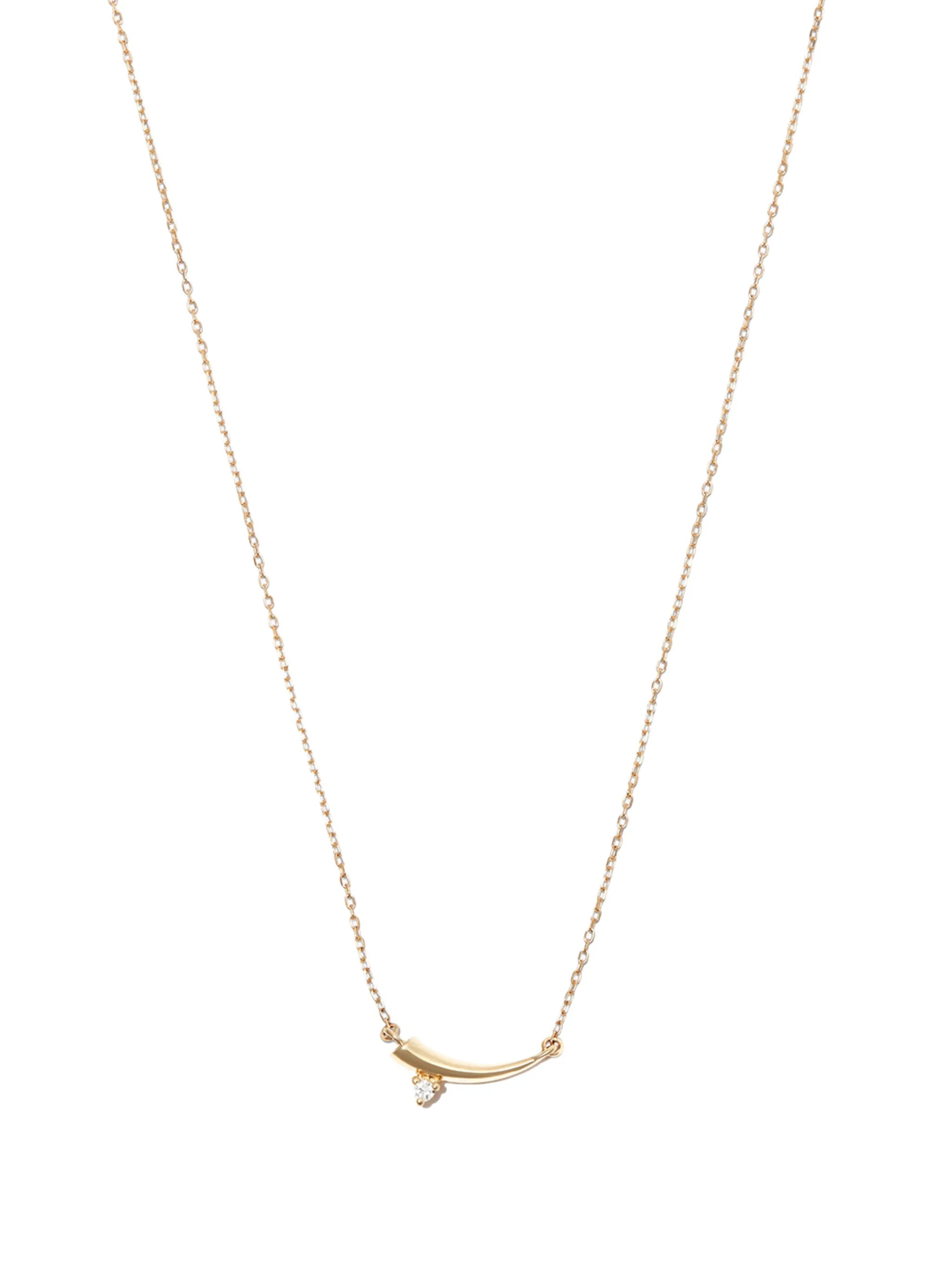14kt yellow gold Thorn Tiny diamond necklace