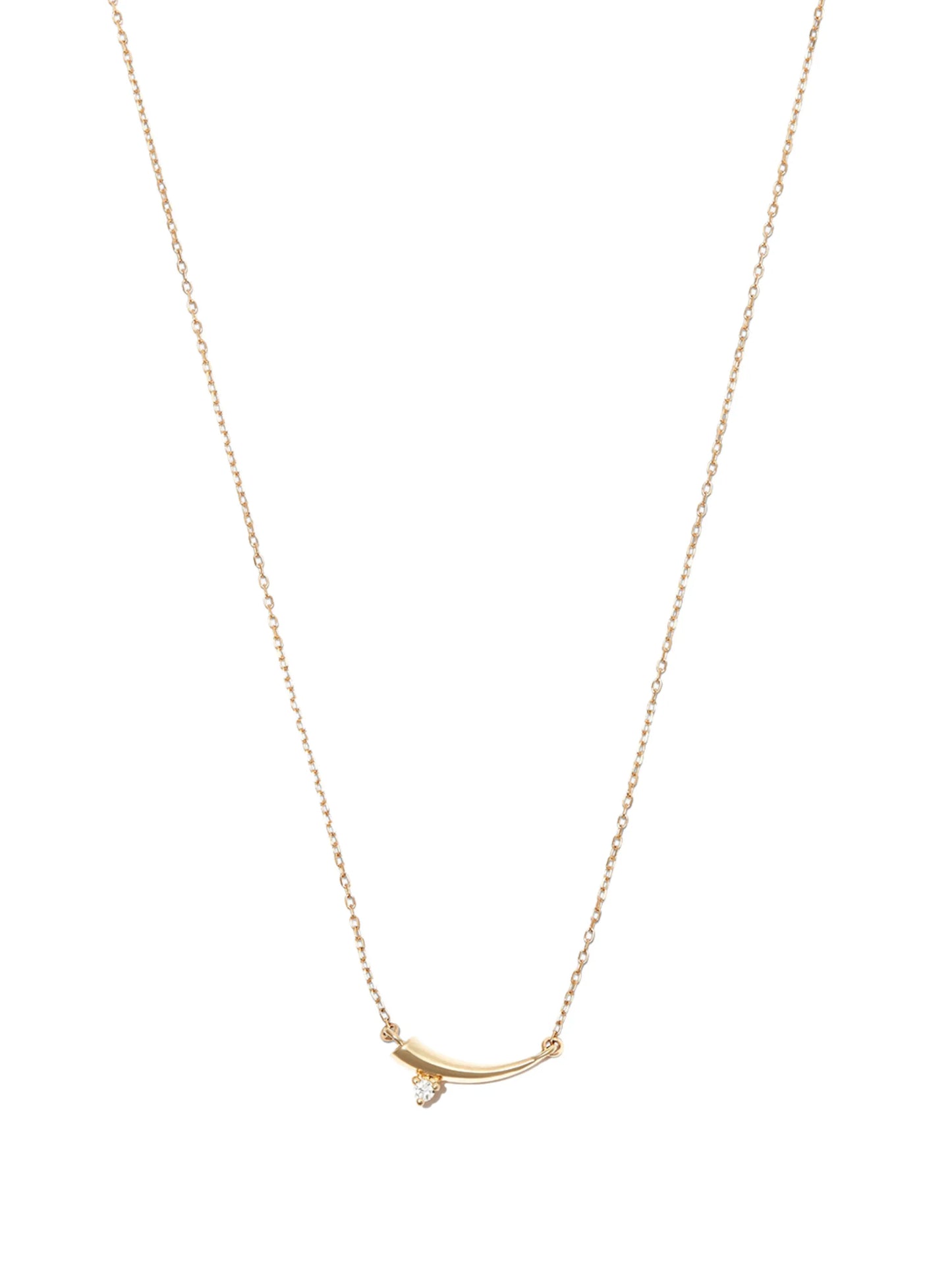 14kt yellow gold Thorn Tiny diamond necklace