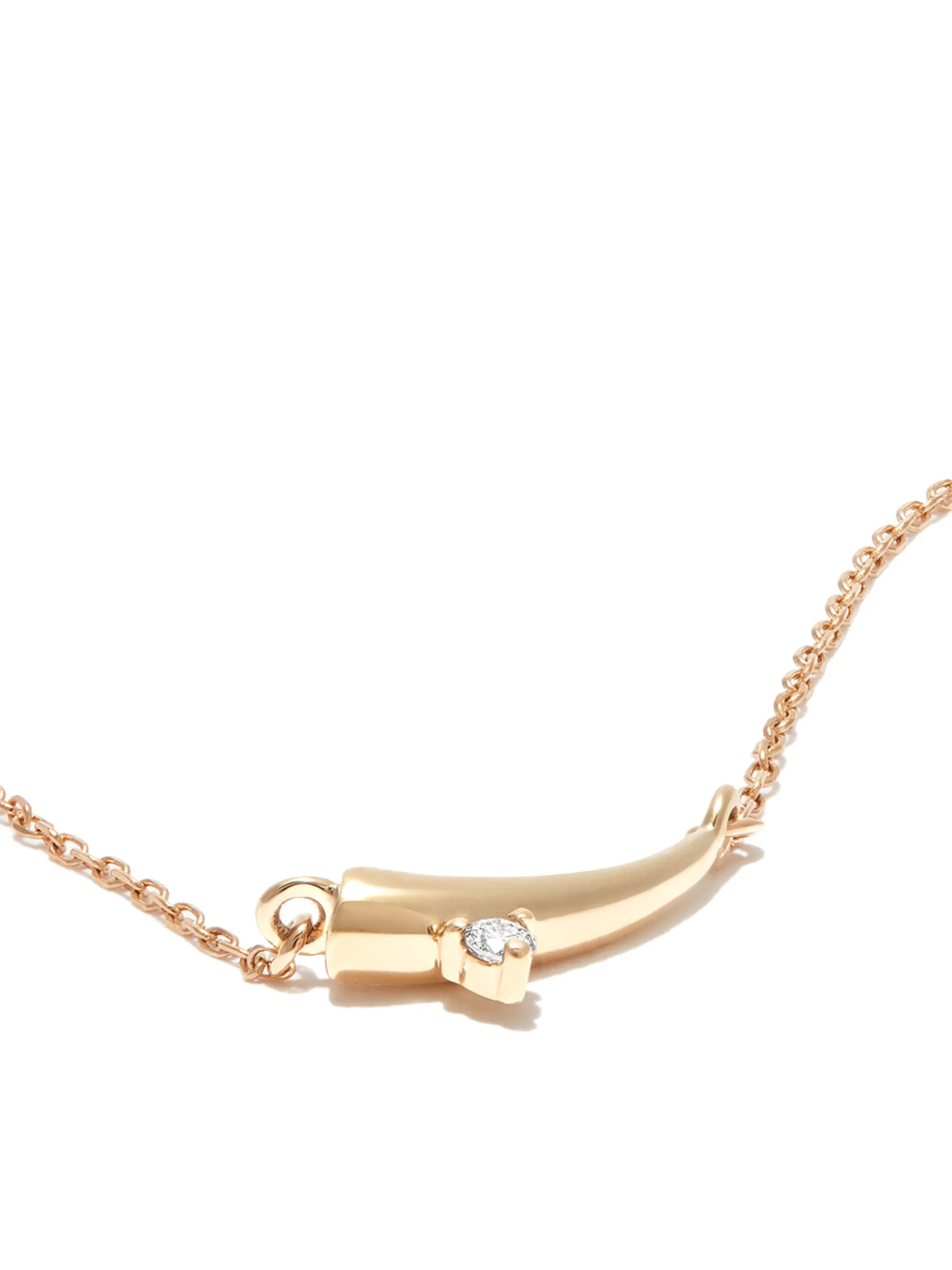 14kt yellow gold Thorn Tiny diamond necklace