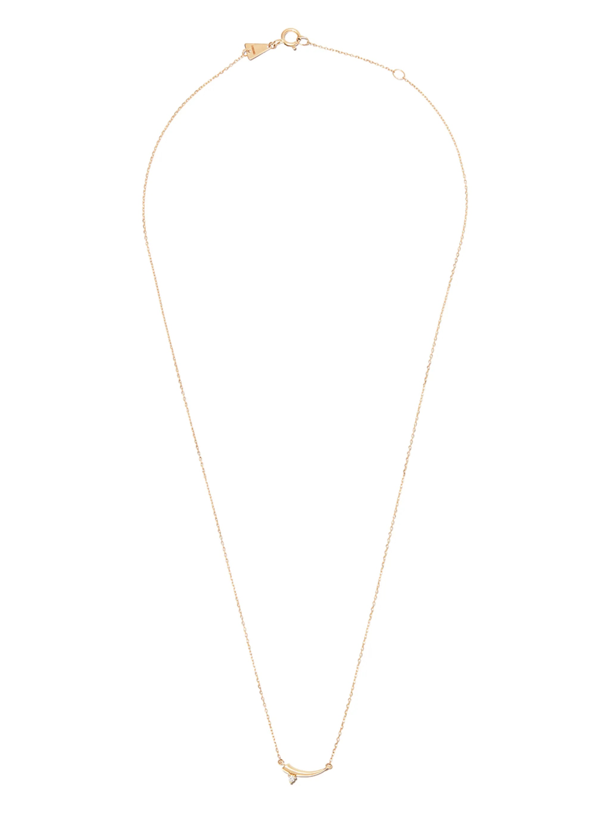 14kt yellow gold Thorn Tiny diamond necklace