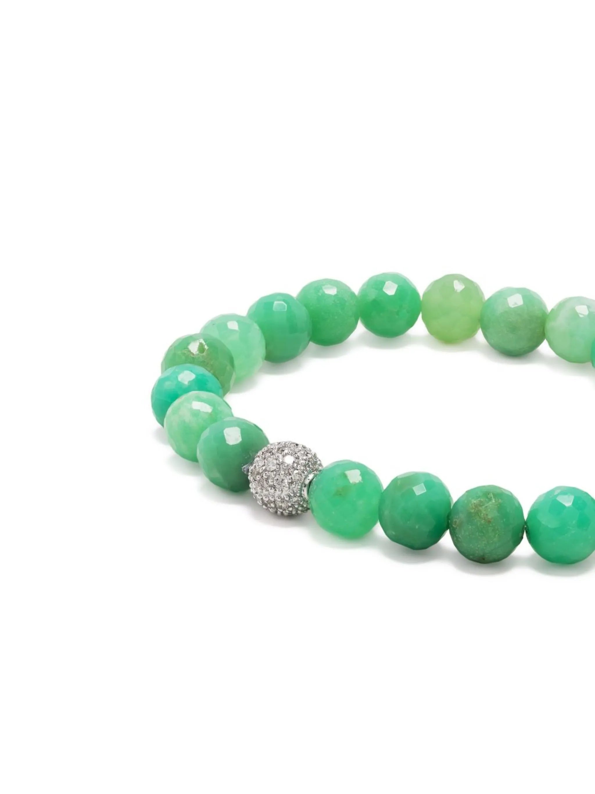 14kt white gold beaded bracelet