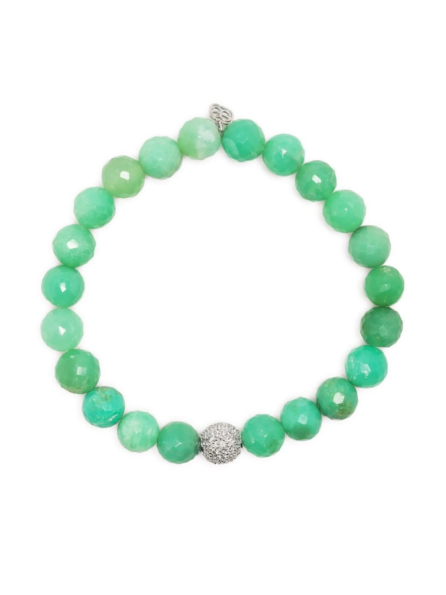 14kt white gold beaded bracelet