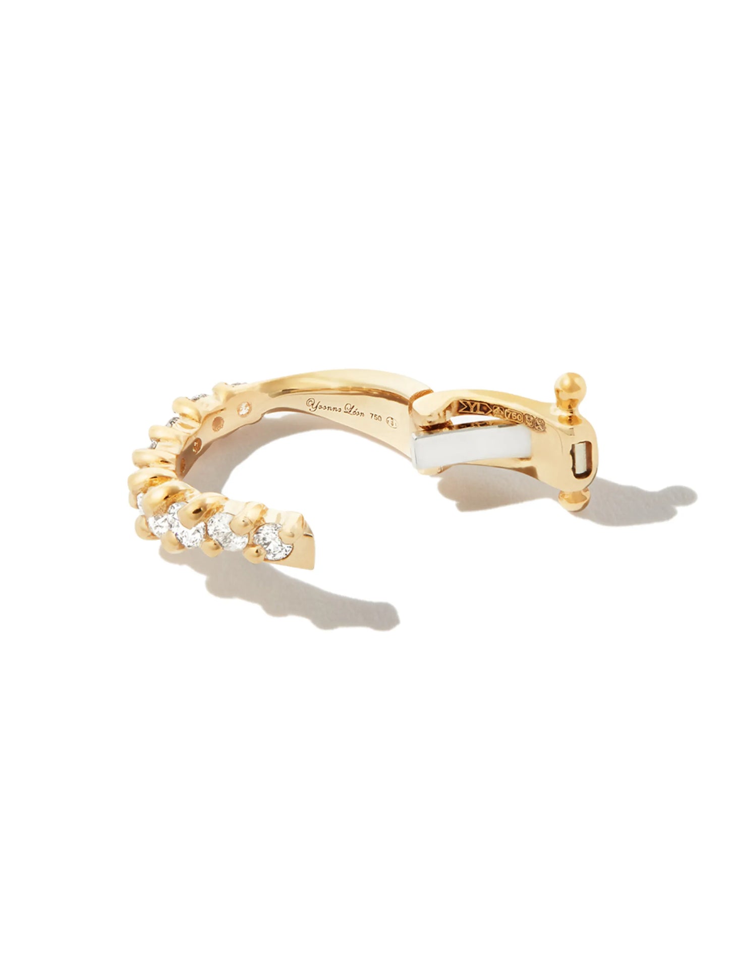 18kt yellow gold diamond Vague ear cuff