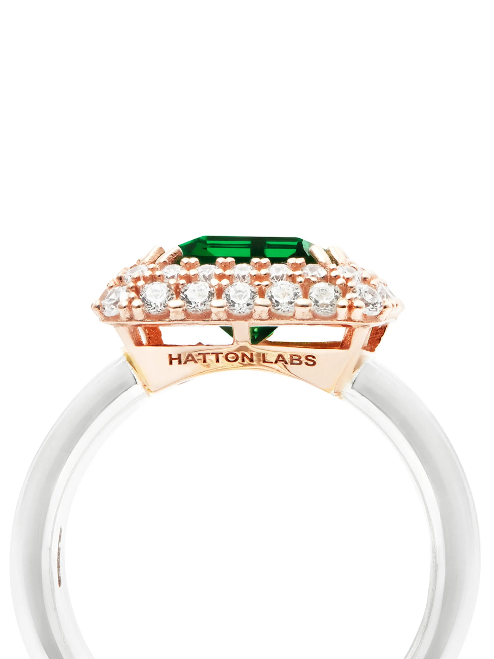 gold-plated crystal ring