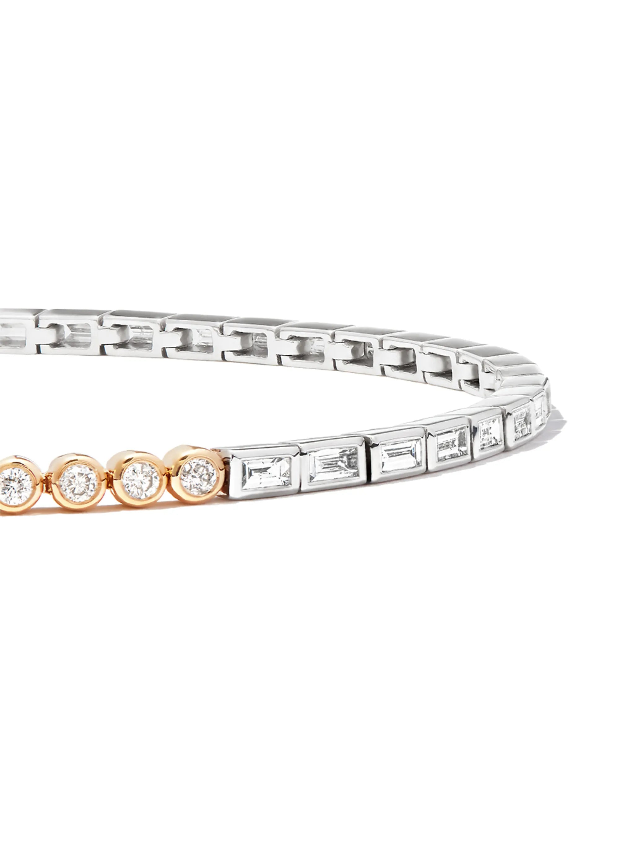 18kt yellow and white gold diamond bracelet